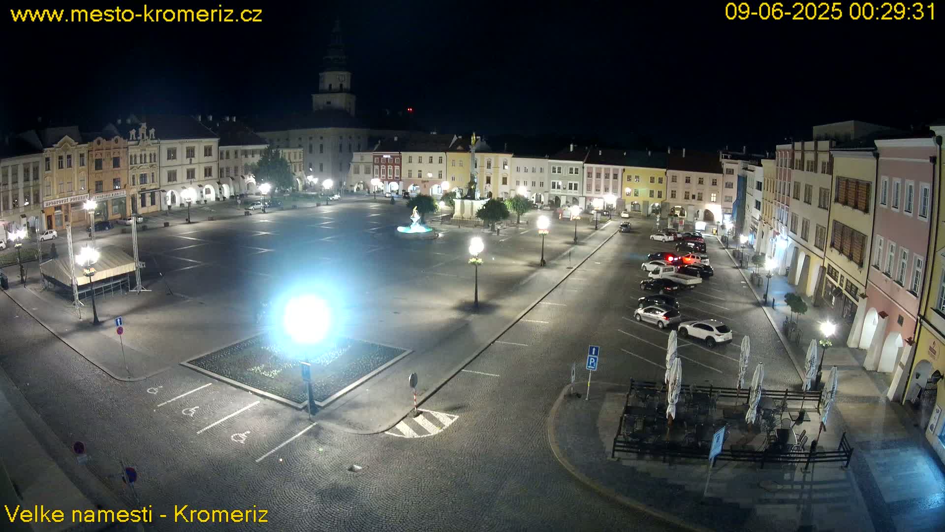 Kroměříž , (Velké náměstí ) Great Square Live Cam - Kromeriz, Zlin, Czechia