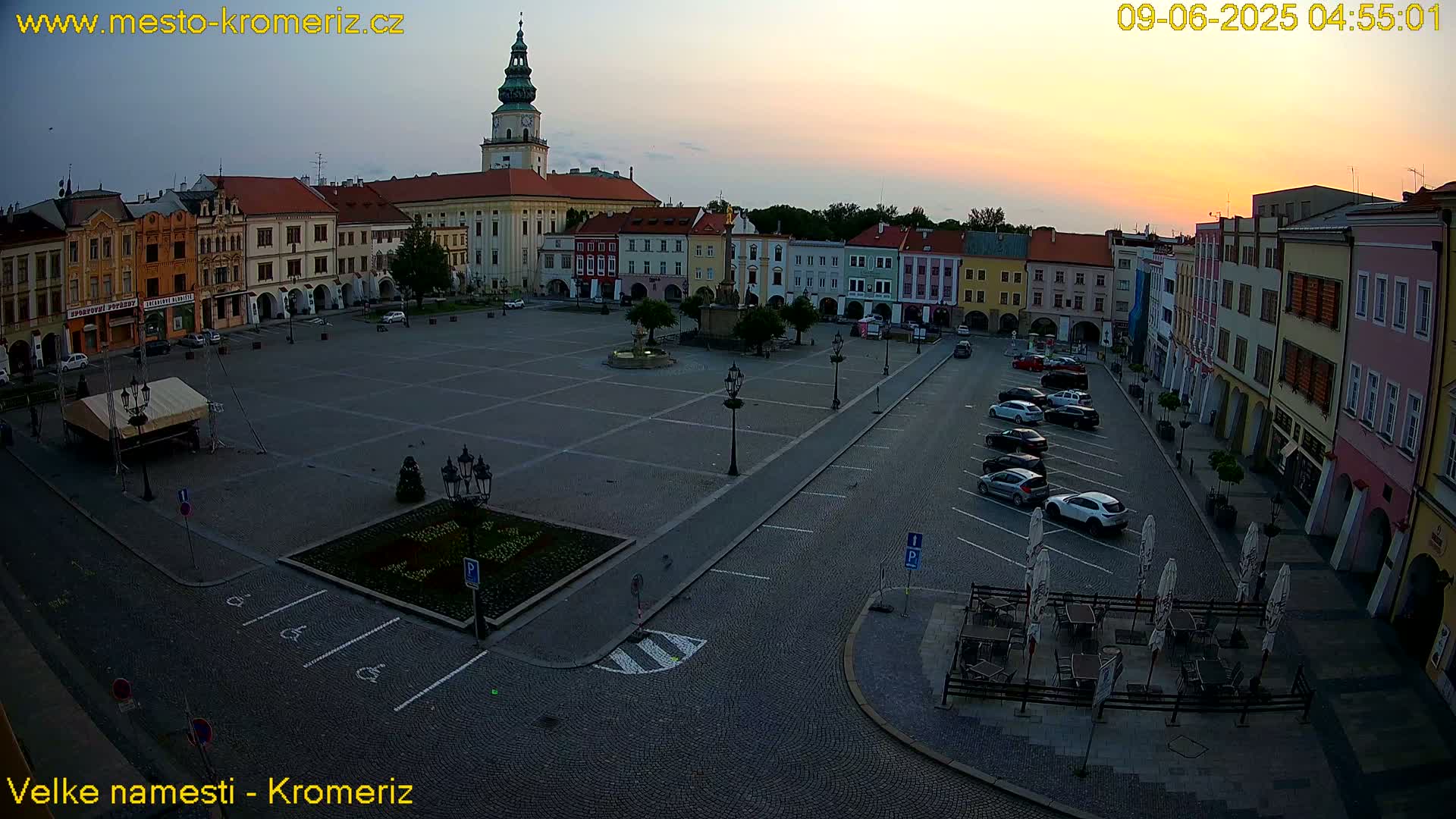 Kroměříž , (Velké náměstí ) Great Square Live Cam - Kromeriz, Zlin, Czechia