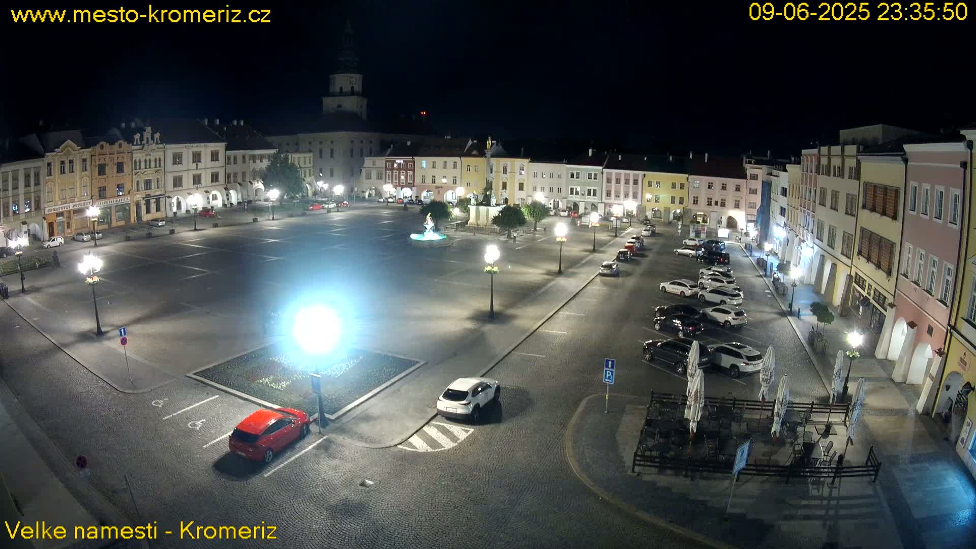 Kroměříž , (Velké náměstí ) Great Square Live Cam - Kromeriz, Zlin, Czechia