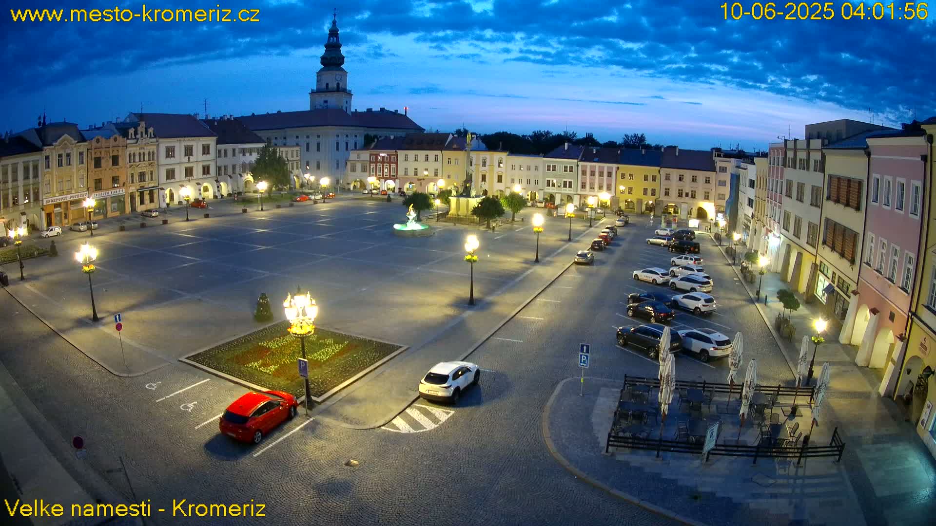Kroměříž , (Velké náměstí ) Great Square Live Cam - Kromeriz, Zlin, Czechia