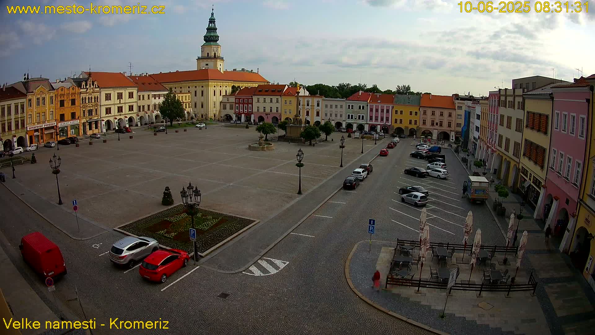 Kroměříž , (Velké náměstí ) Great Square Live Cam - Kromeriz, Zlin, Czechia