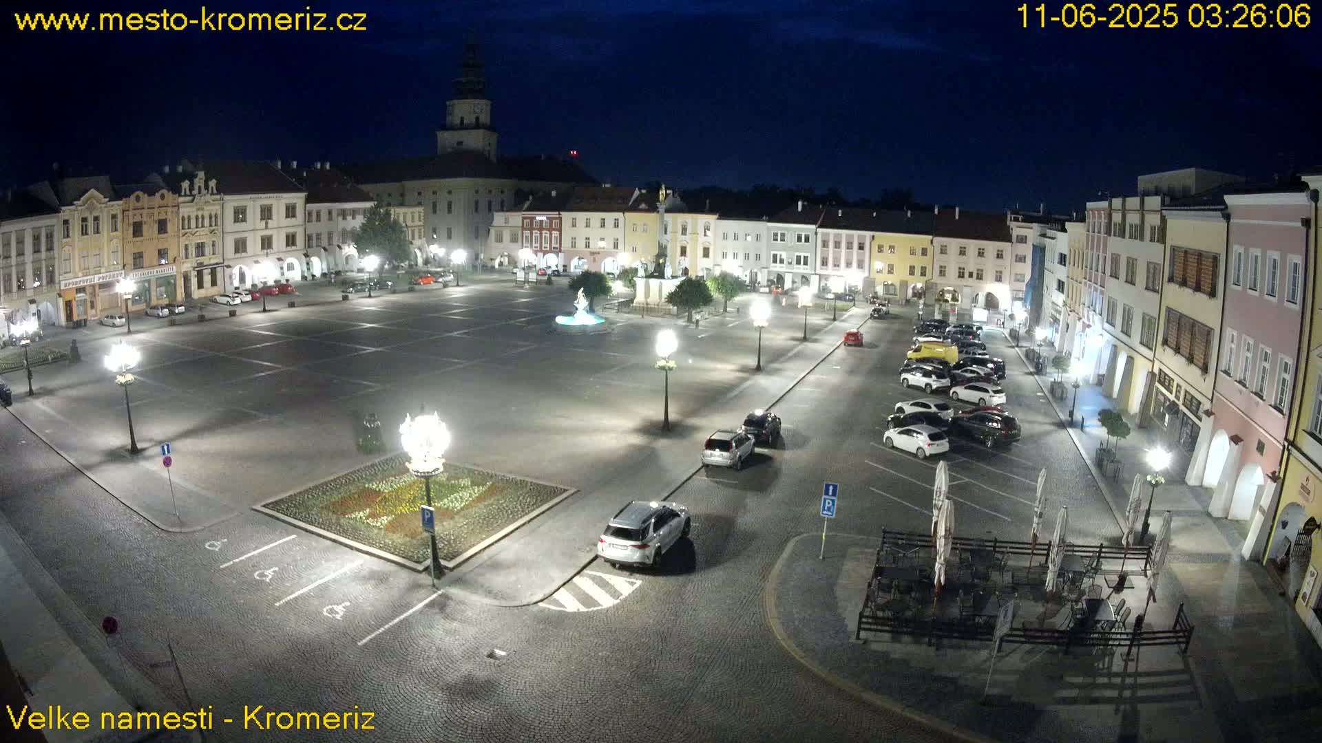 Kroměříž , (Velké náměstí ) Great Square Live Cam - Kromeriz, Zlin, Czechia