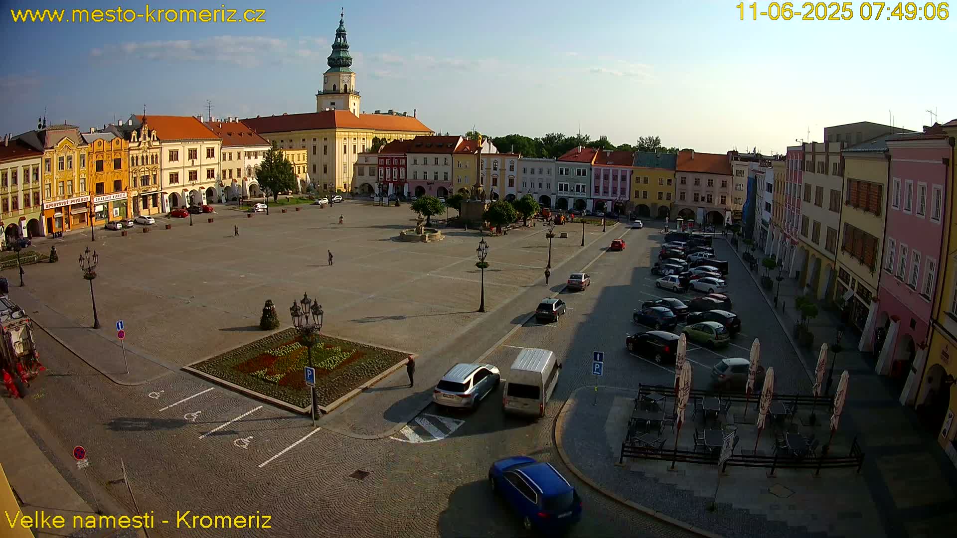 Kroměříž , (Velké náměstí ) Great Square Live Cam - Kromeriz, Zlin, Czechia