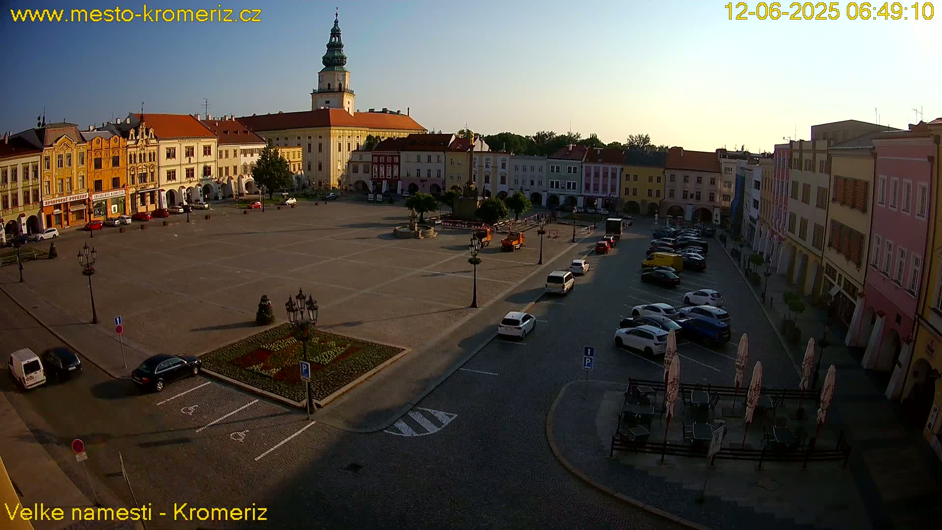 Kroměříž , (Velké náměstí ) Great Square Live Cam - Kromeriz, Zlin, Czechia