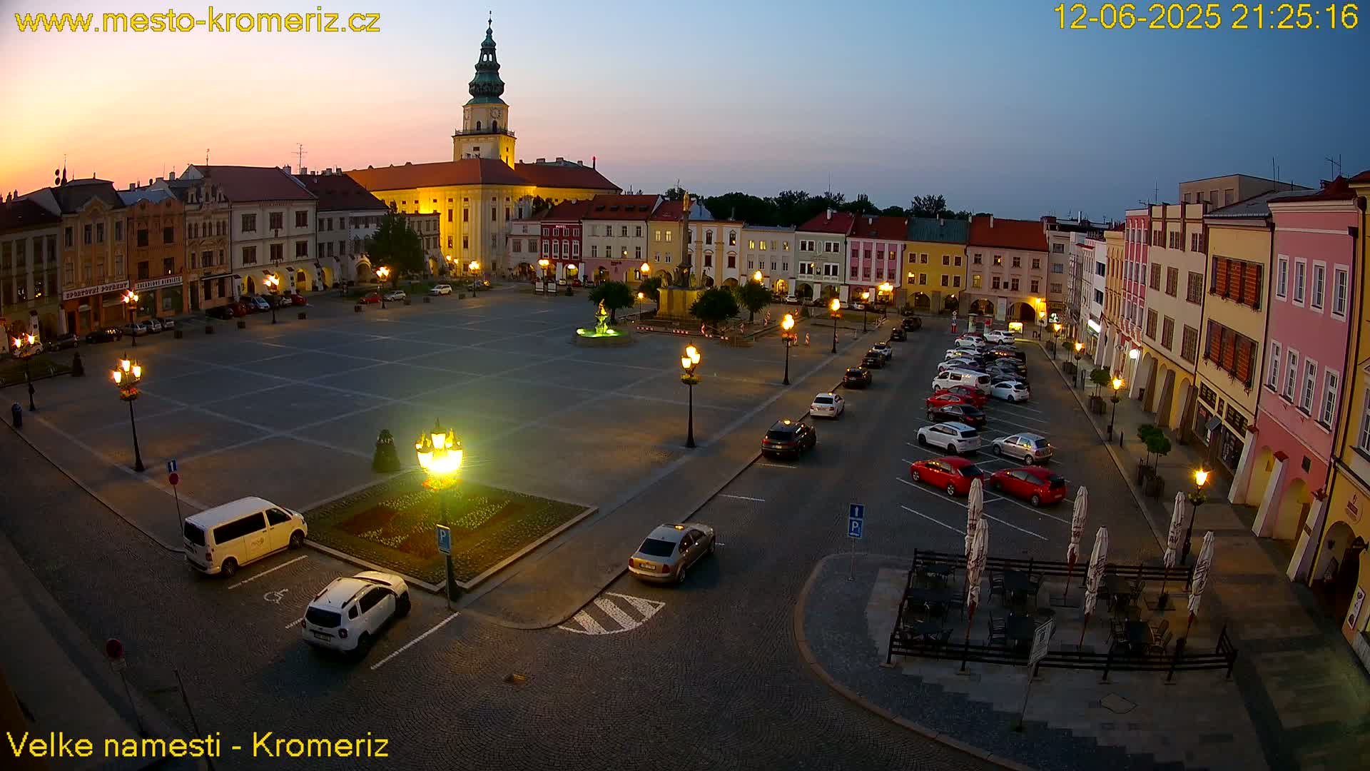 Kroměříž , (Velké náměstí ) Great Square Live Cam - Kromeriz, Zlin, Czechia