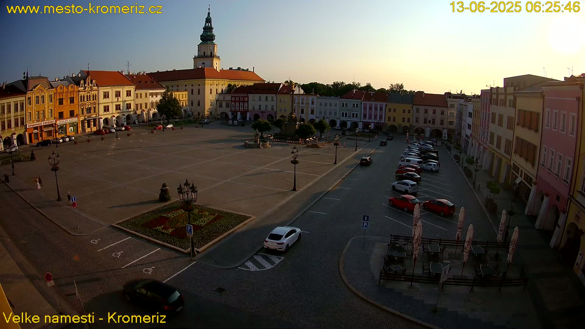 Kroměříž , (Velké náměstí ) Great Square Live Cam - Kromeriz, Zlin, Czechia