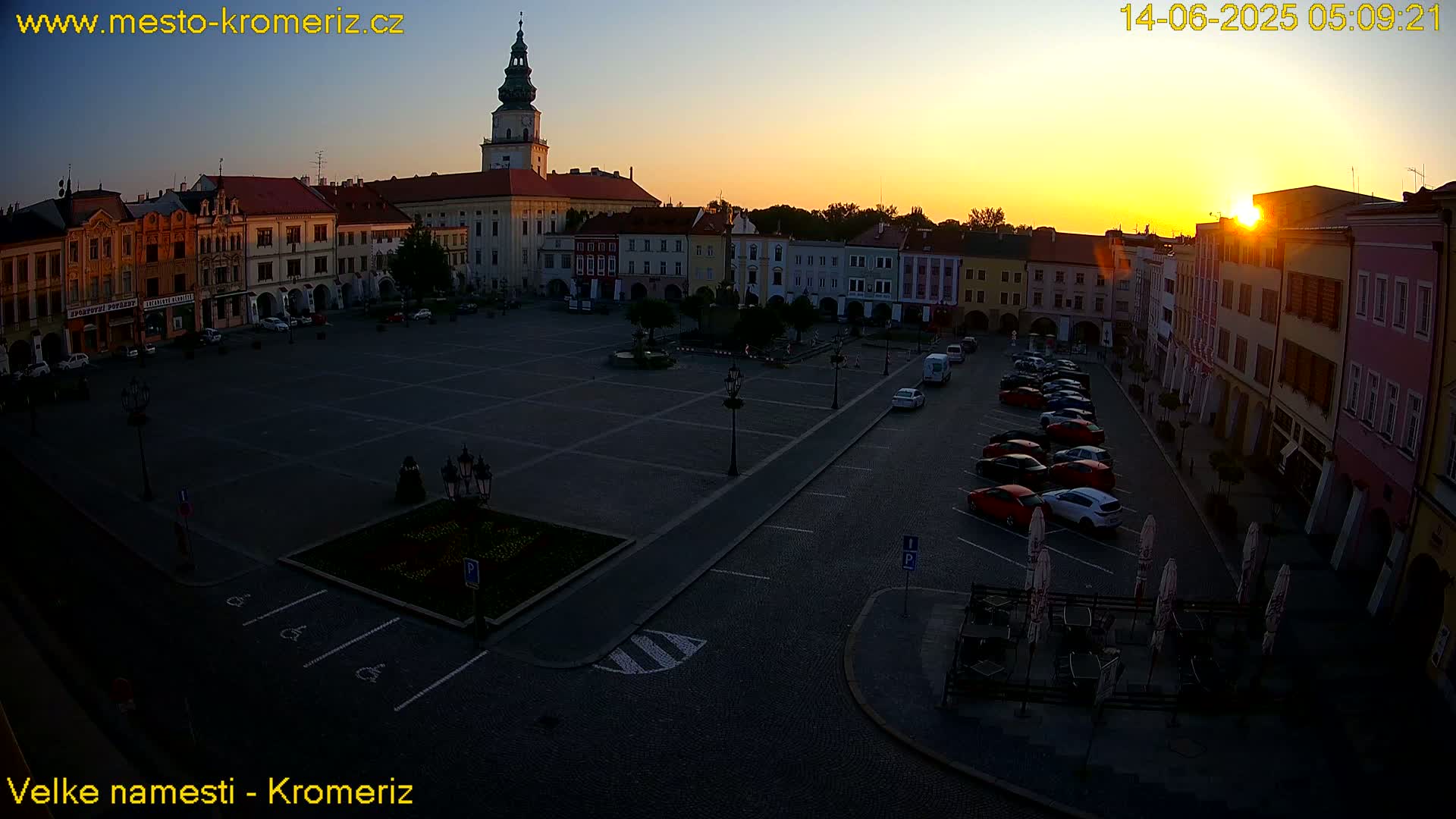 Kroměříž , (Velké náměstí ) Great Square Live Cam - Kromeriz, Zlin, Czechia