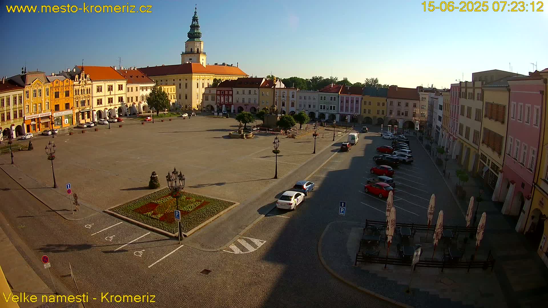 Kroměříž , (Velké náměstí ) Great Square Live Cam - Kromeriz, Zlin, Czechia
