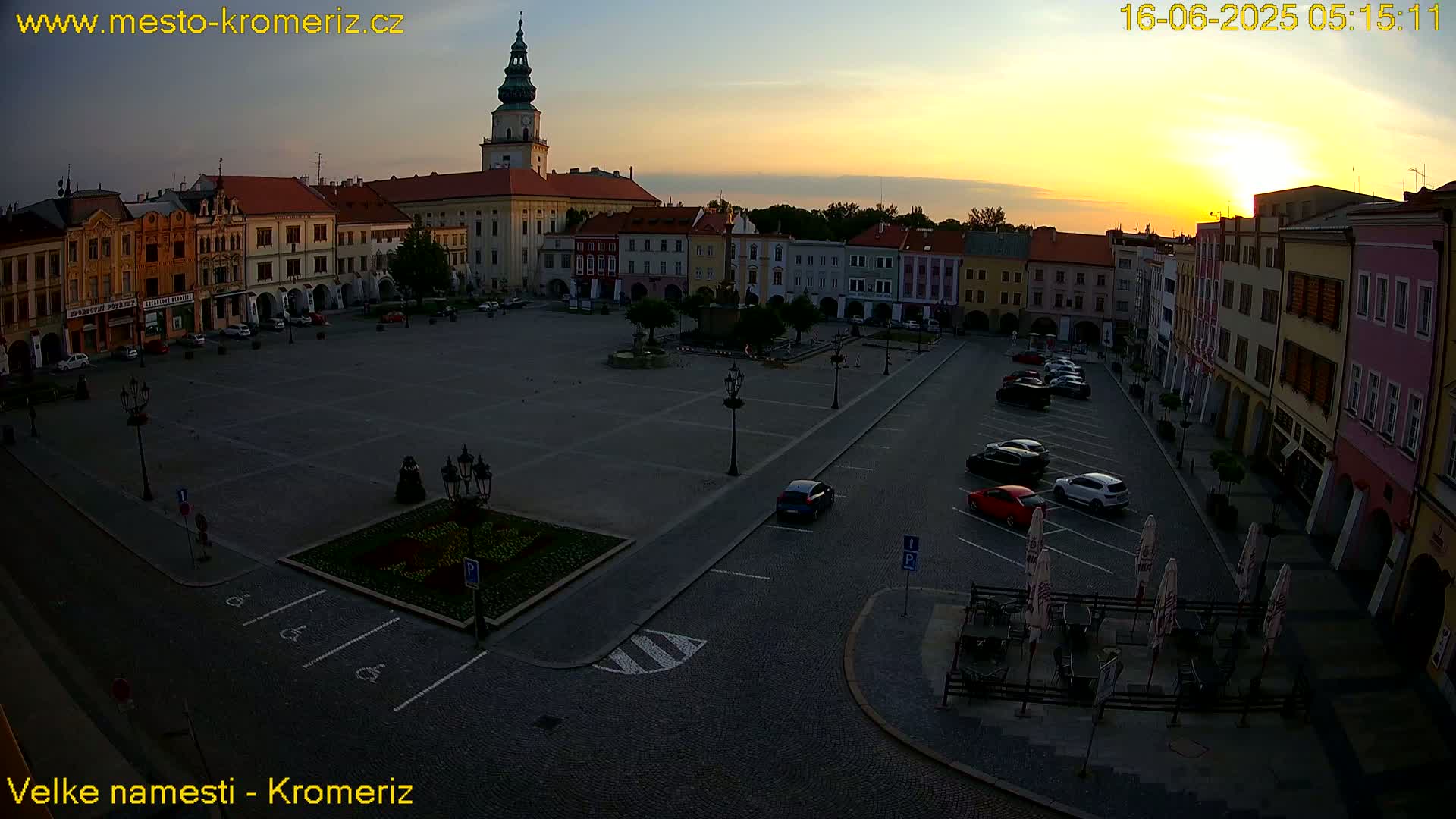 Kroměříž , (Velké náměstí ) Great Square Live Cam - Kromeriz, Zlin, Czechia
