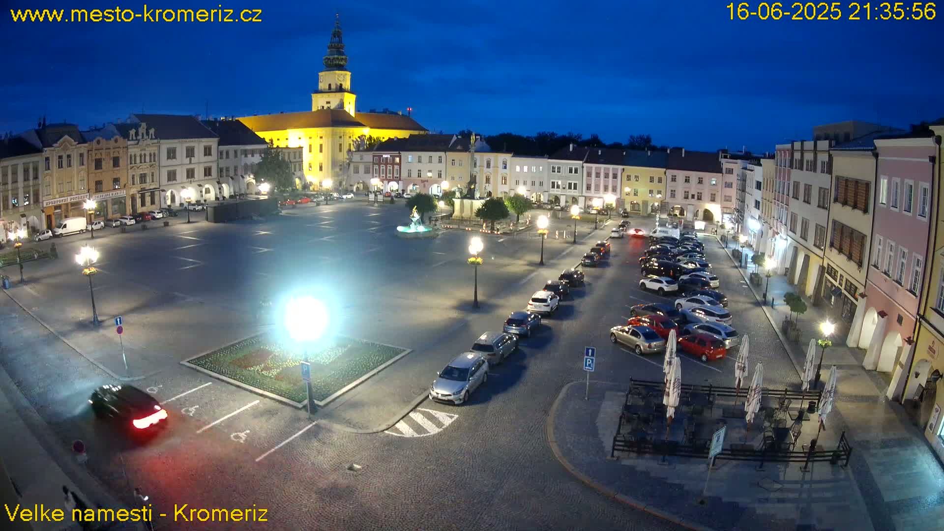 Kroměříž , (Velké náměstí ) Great Square Live Cam - Kromeriz, Zlin, Czechia