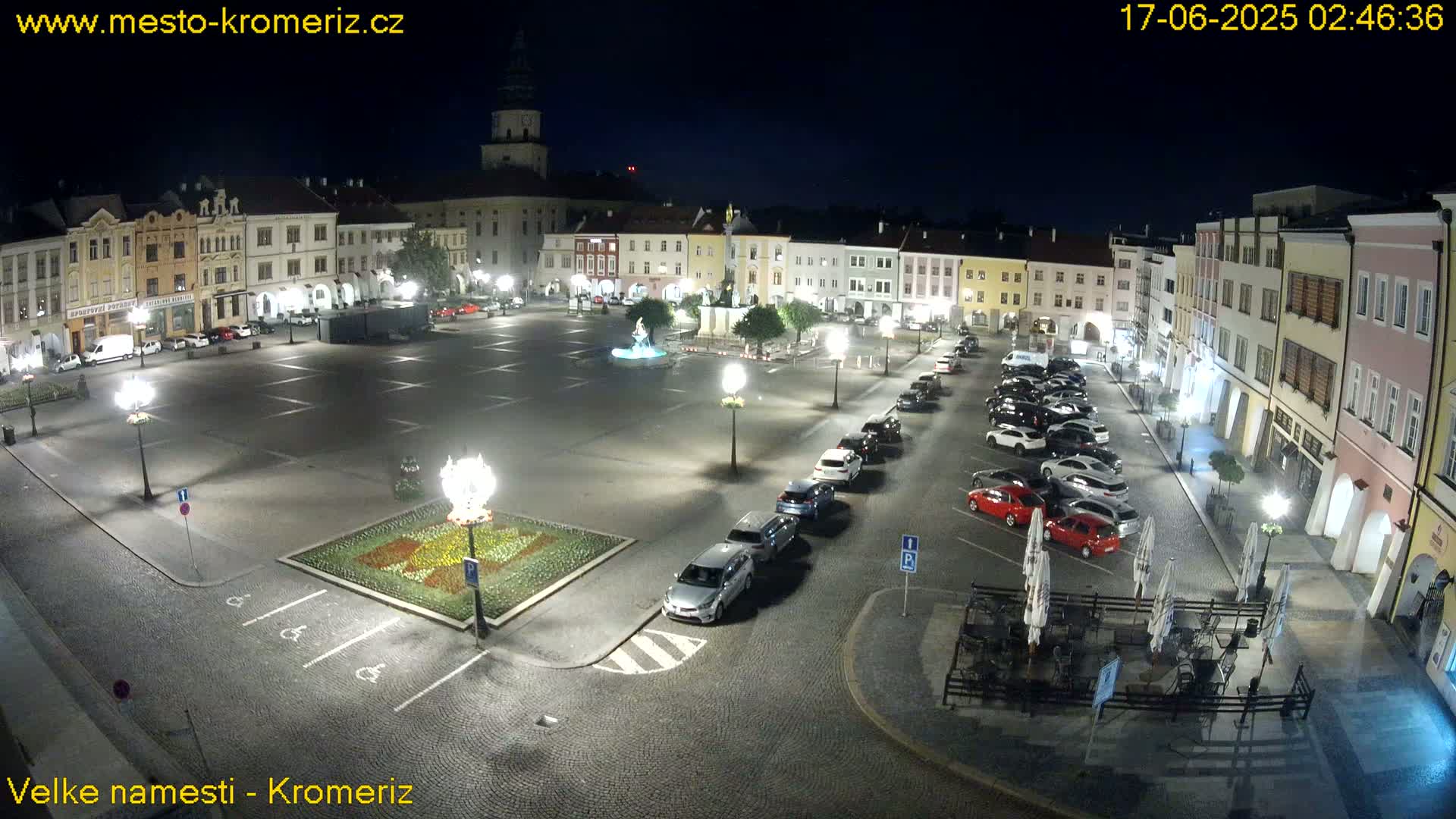 Kroměříž , (Velké náměstí ) Great Square Live Cam - Kromeriz, Zlin, Czechia