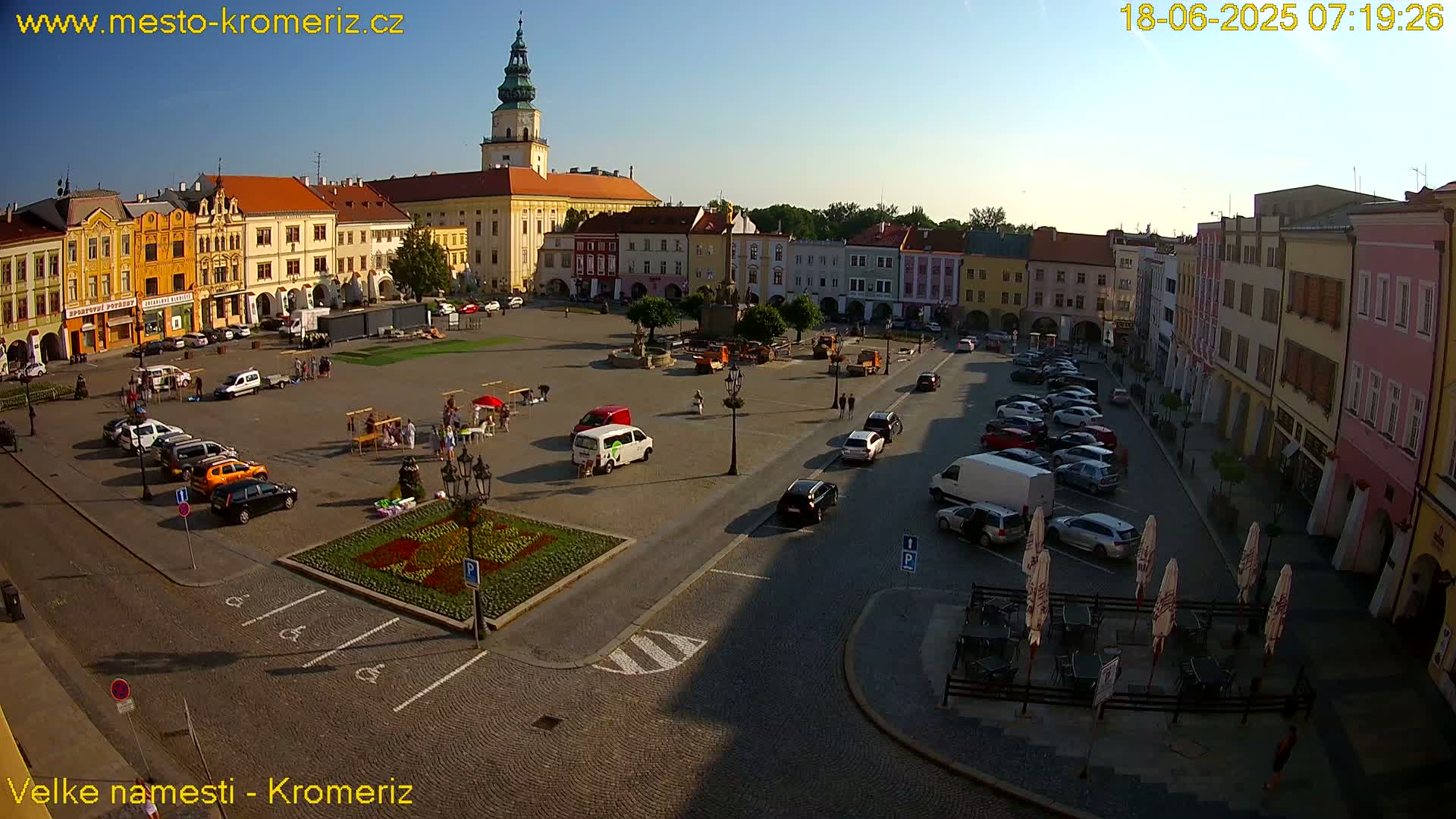 Kroměříž , (Velké náměstí ) Great Square Live Cam - Kromeriz, Zlin, Czechia