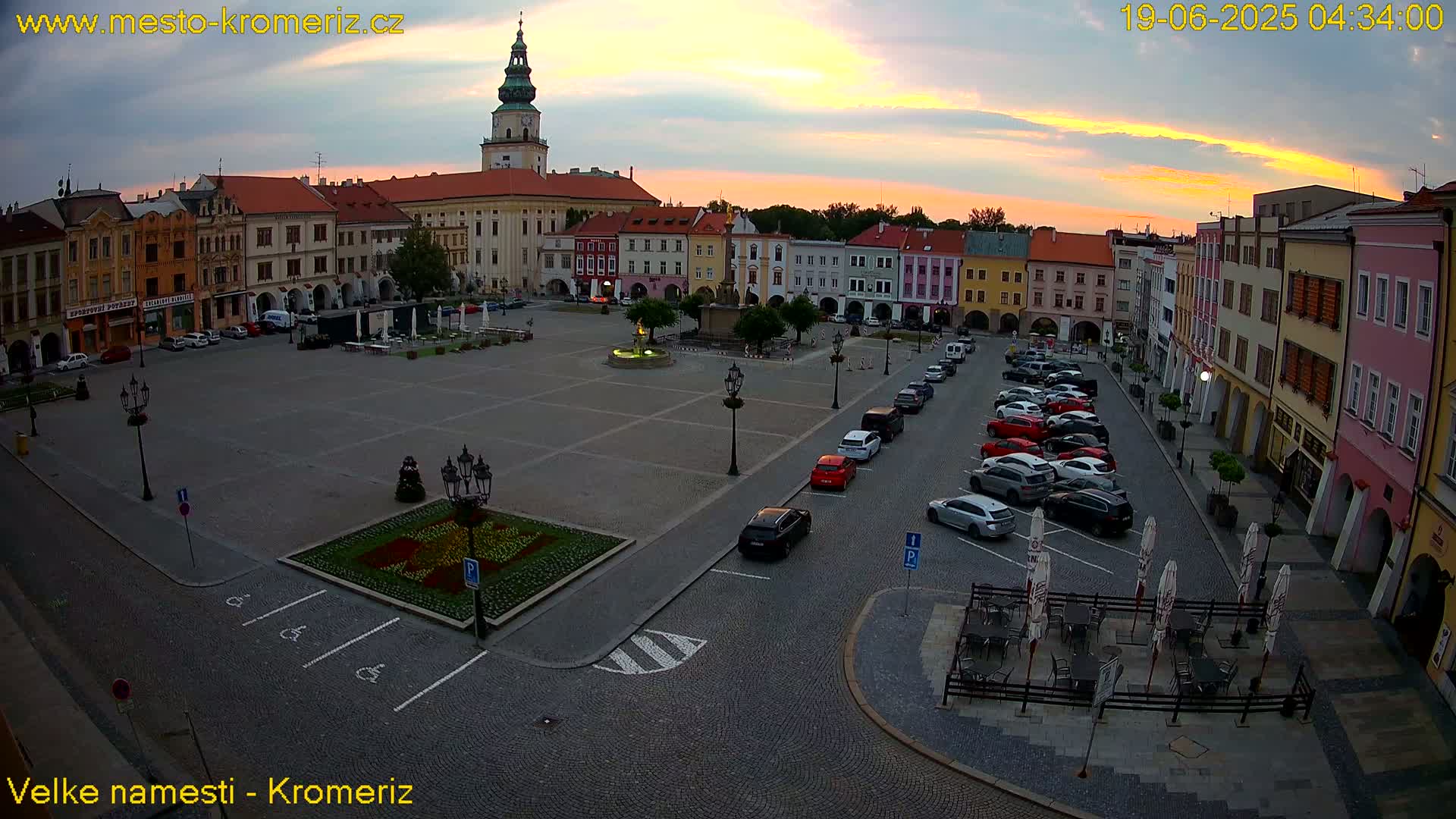 Kroměříž , (Velké náměstí ) Great Square Live Cam - Kromeriz, Zlin, Czechia