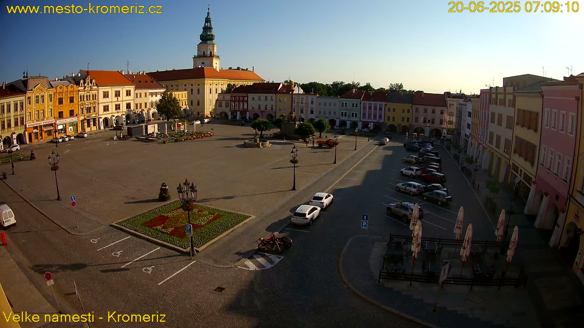 Kroměříž , (Velké náměstí ) Great Square Live Cam - Kromeriz, Zlin, Czechia