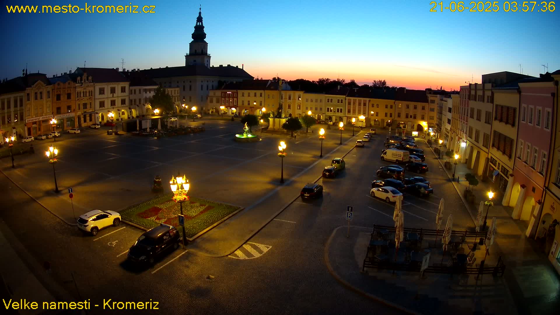 Kroměříž , (Velké náměstí ) Great Square Live Cam - Kromeriz, Zlin, Czechia