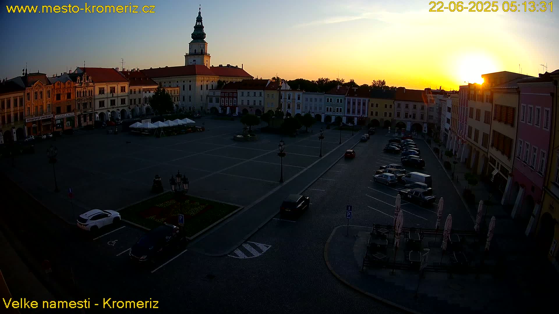 Kroměříž , (Velké náměstí ) Great Square Live Cam - Kromeriz, Zlin, Czechia