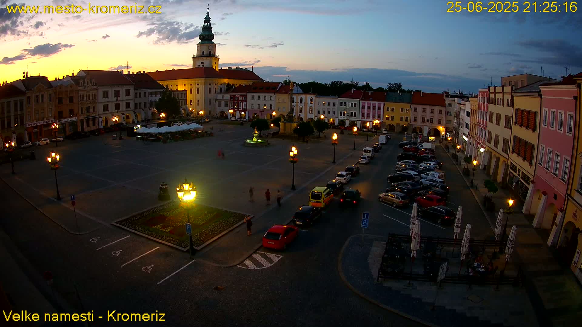 Kroměříž , (Velké náměstí ) Great Square Live Cam - Kromeriz, Zlin, Czechia