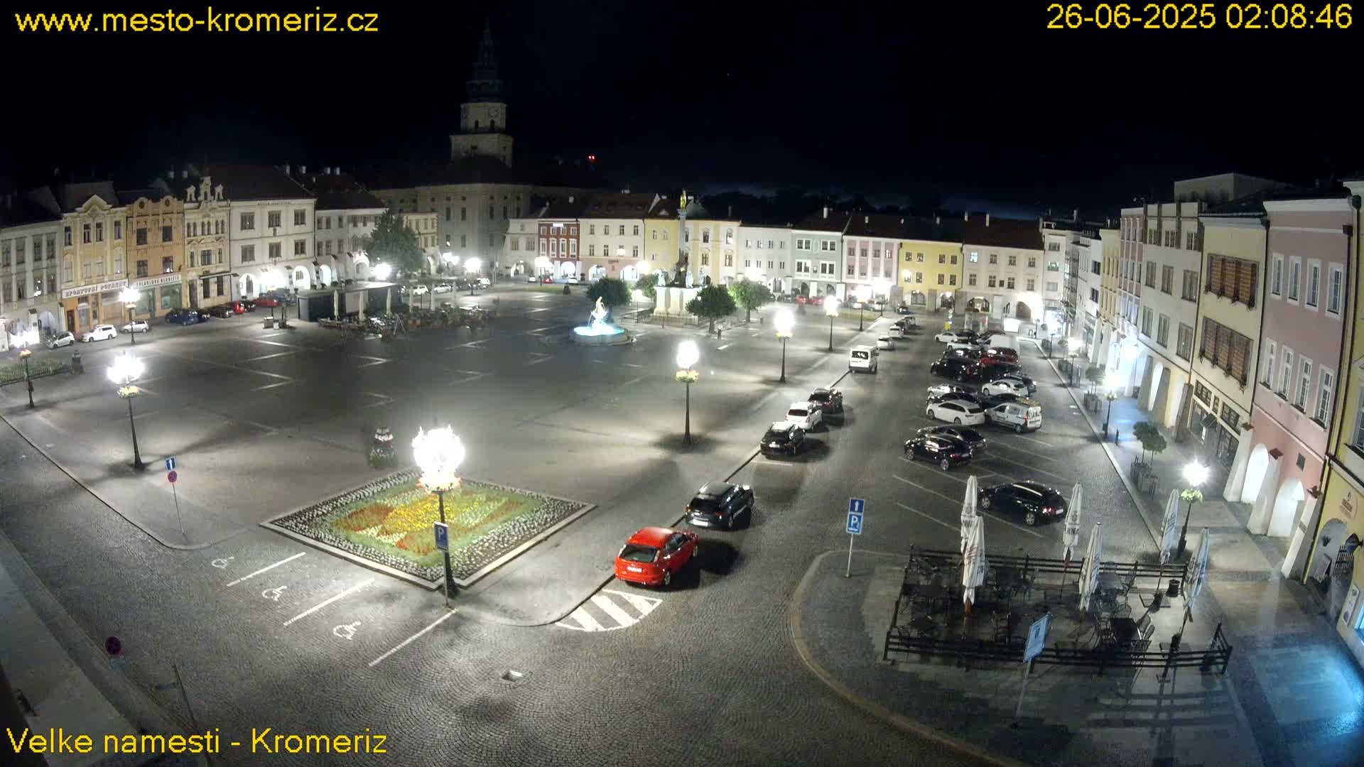 Kroměříž , (Velké náměstí ) Great Square Live Cam - Kromeriz, Zlin, Czechia