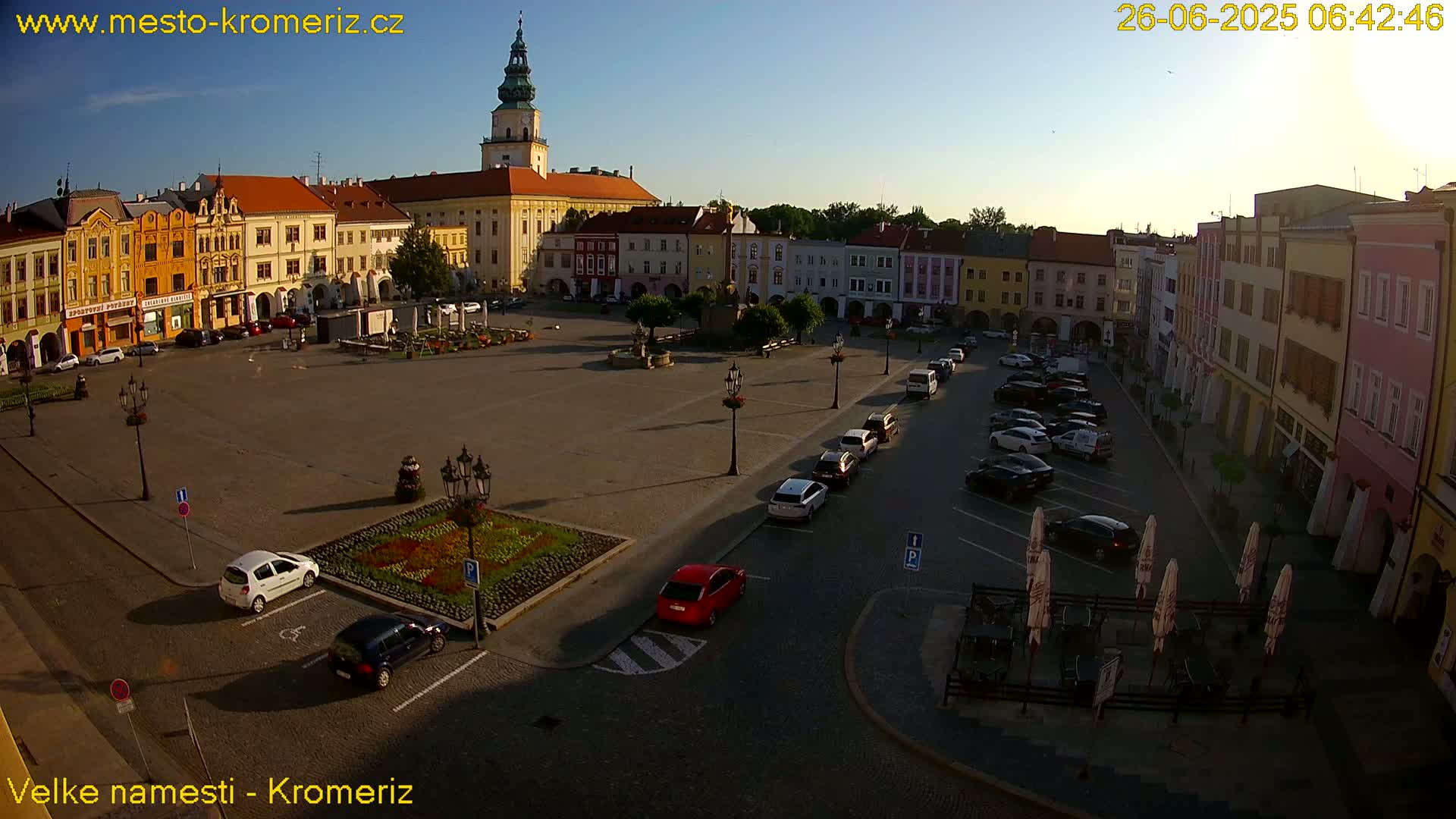 Kroměříž , (Velké náměstí ) Great Square Live Cam - Kromeriz, Zlin, Czechia