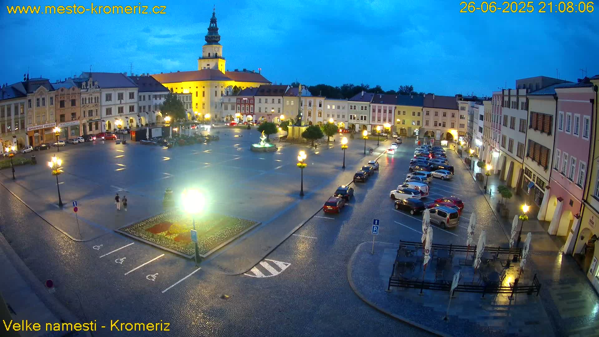 Kroměříž , (Velké náměstí ) Great Square Live Cam - Kromeriz, Zlin, Czechia