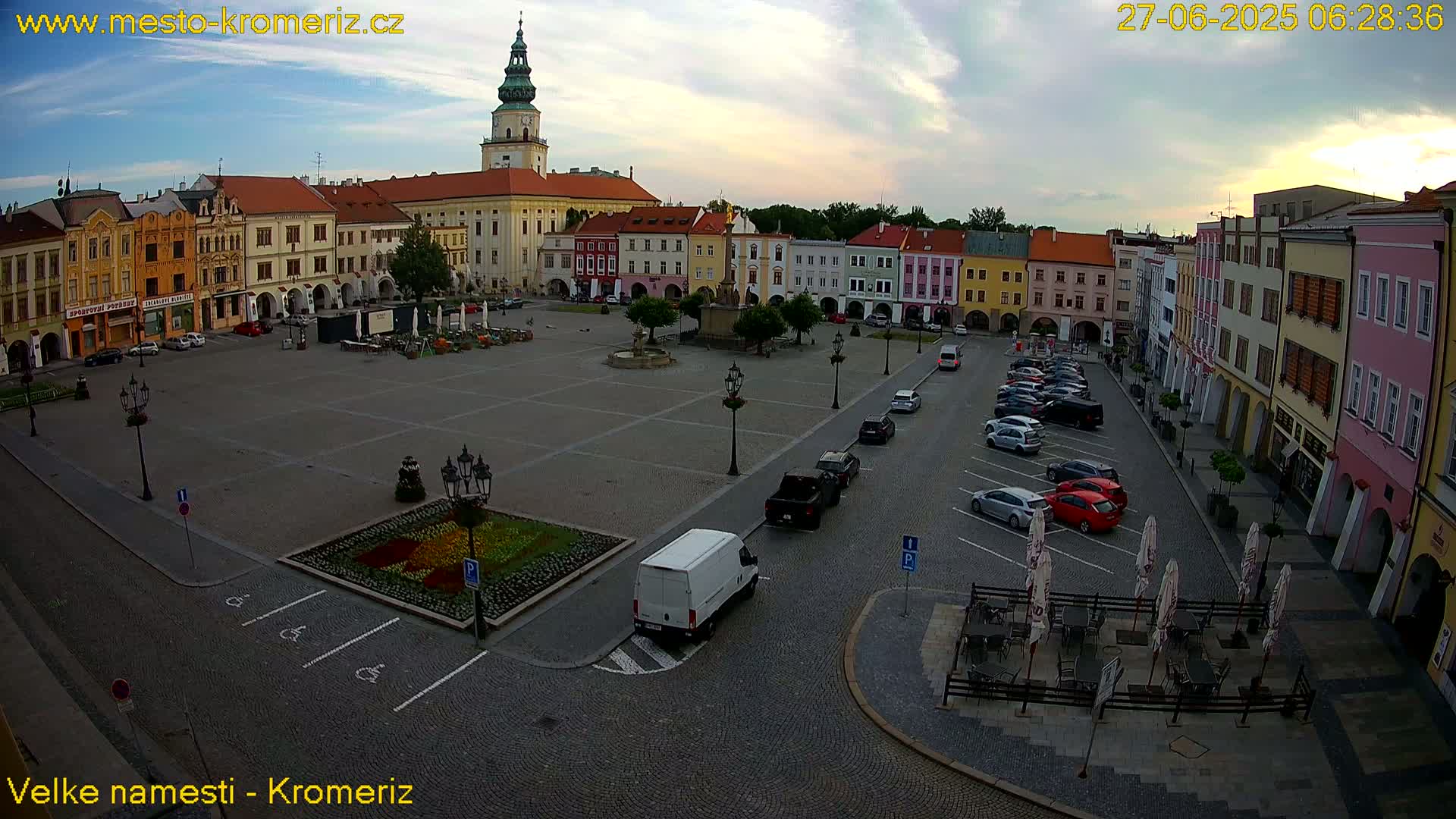 Kroměříž , (Velké náměstí ) Great Square Live Cam - Kromeriz, Zlin, Czechia