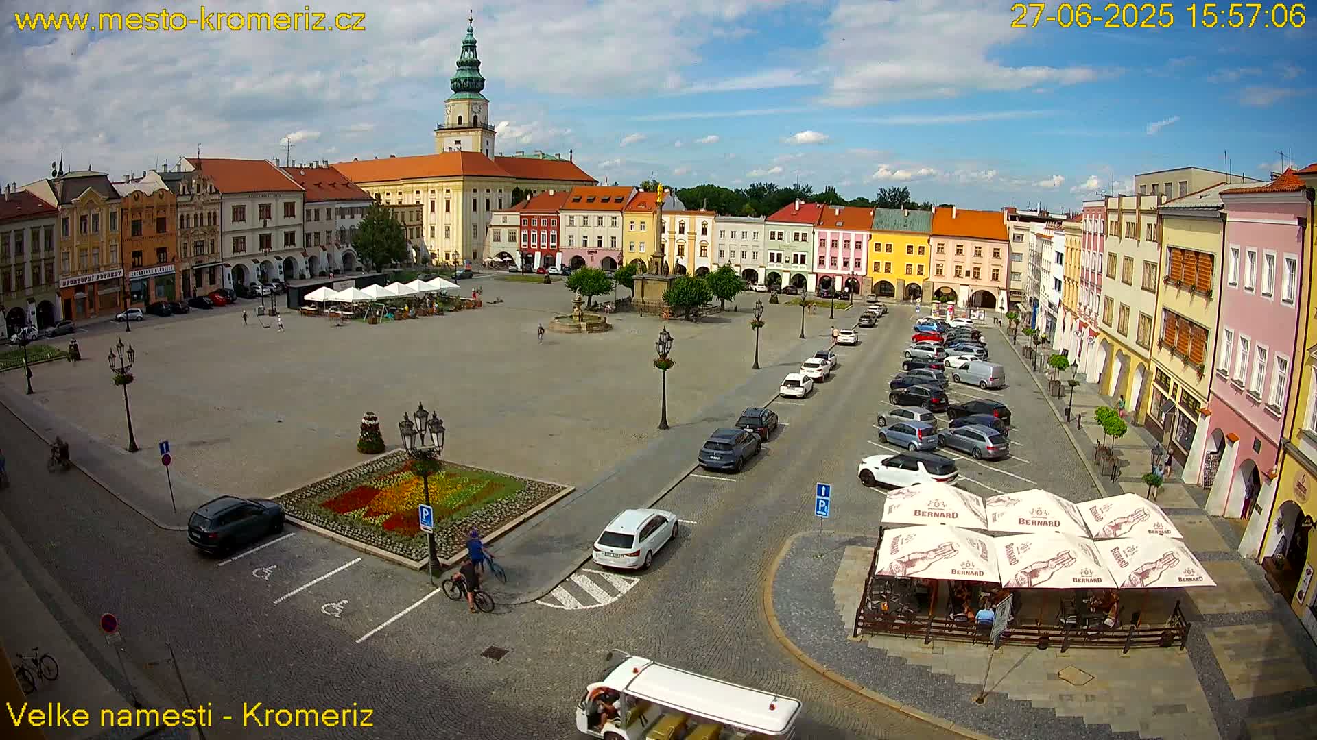 Kroměříž , (Velké náměstí ) Great Square Live Cam - Kromeriz, Zlin, Czechia