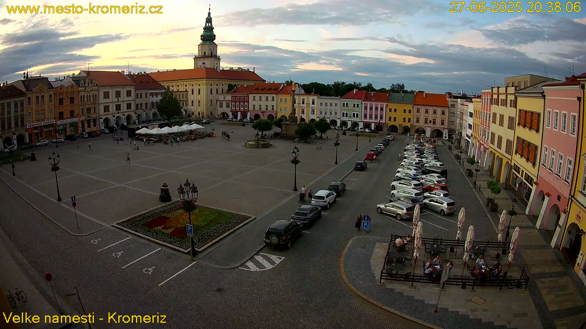 Kroměříž , (Velké náměstí ) Great Square Live Cam - Kromeriz, Zlin, Czechia