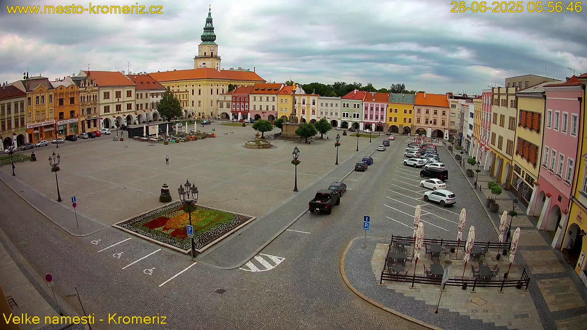Kroměříž , (Velké náměstí ) Great Square Live Cam - Kromeriz, Zlin, Czechia