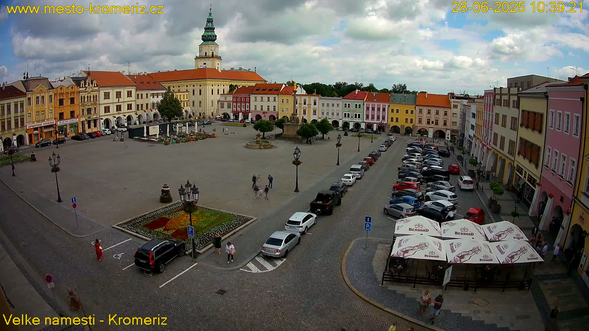 Kroměříž , (Velké náměstí ) Great Square Live Cam - Kromeriz, Zlin, Czechia