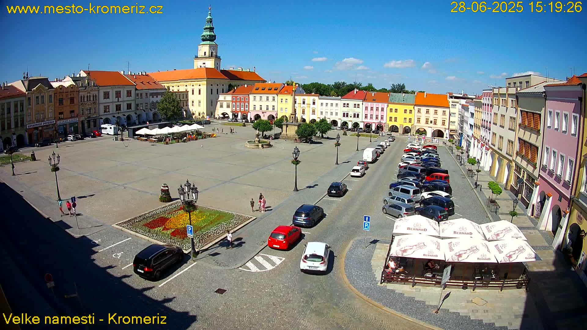 Kroměříž , (Velké náměstí ) Great Square Live Cam - Kromeriz, Zlin, Czechia