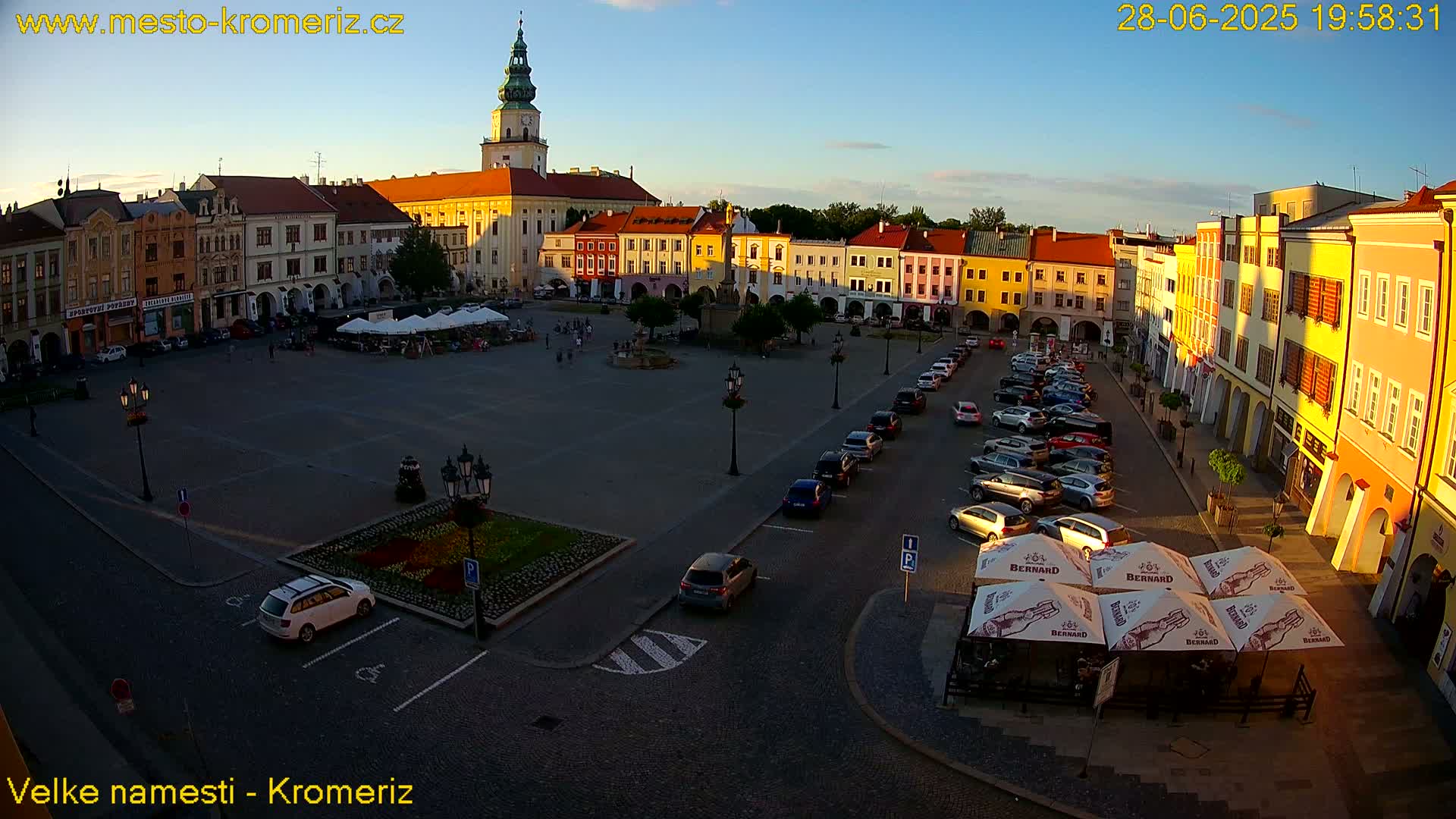 Kroměříž , (Velké náměstí ) Great Square Live Cam - Kromeriz, Zlin, Czechia