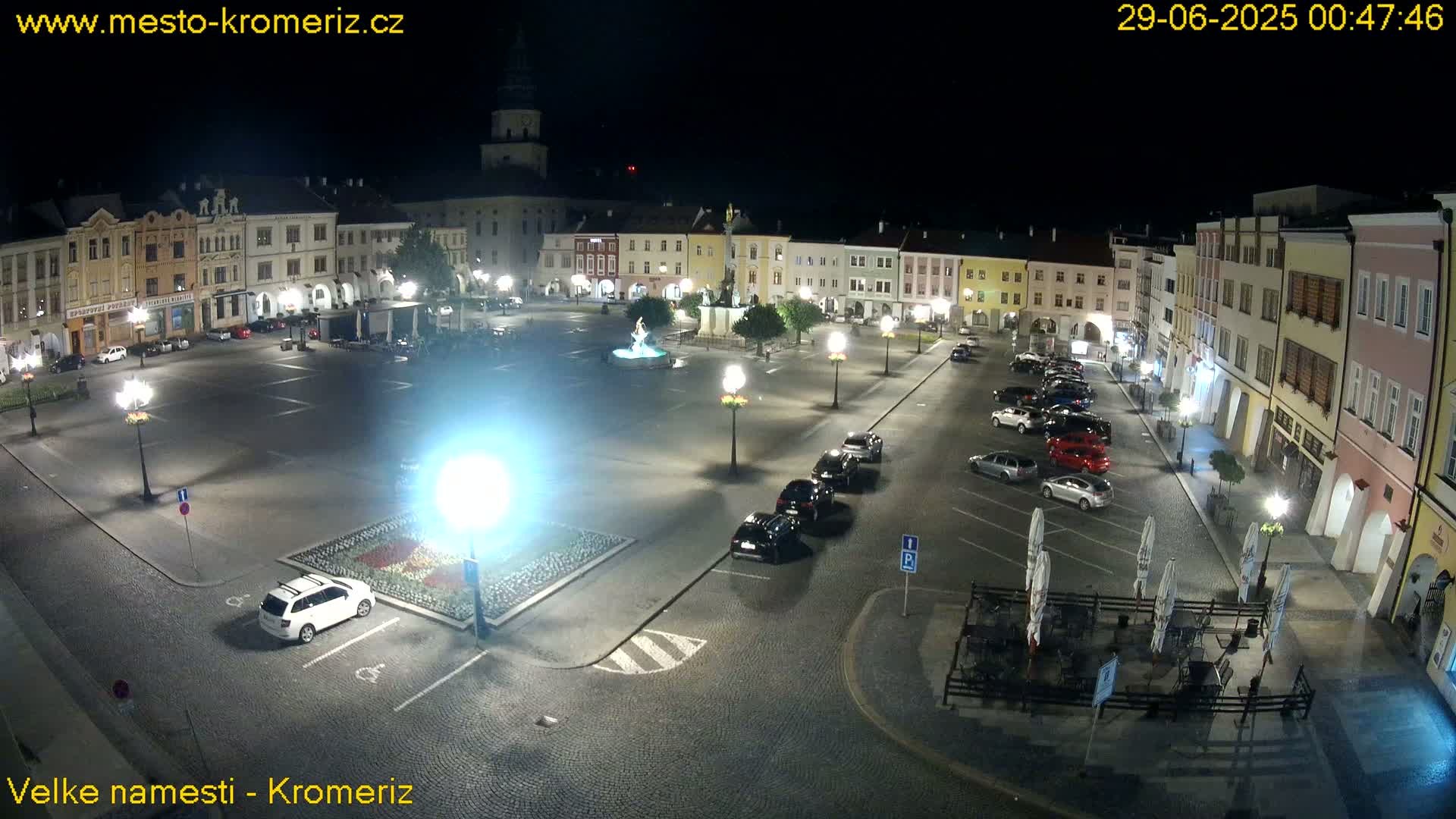 Kroměříž , (Velké náměstí ) Great Square Live Cam - Kromeriz, Zlin, Czechia