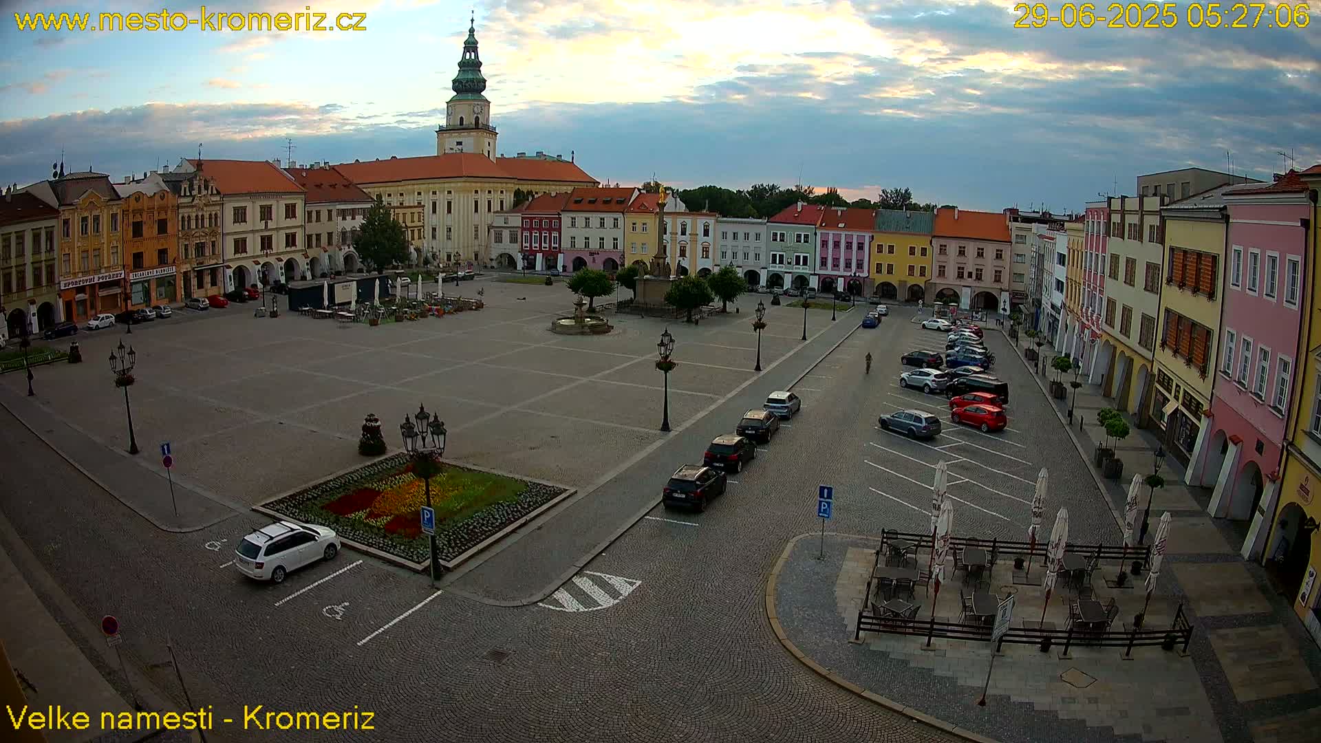 Kroměříž , (Velké náměstí ) Great Square Live Cam - Kromeriz, Zlin, Czechia