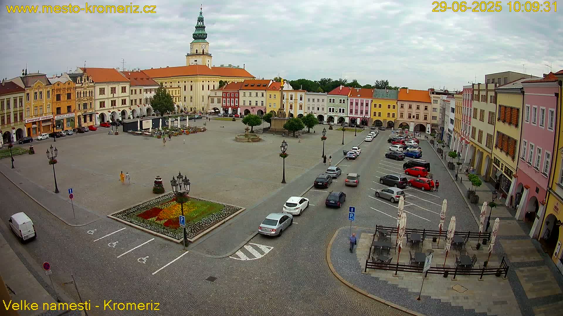 Kroměříž , (Velké náměstí ) Great Square Live Cam - Kromeriz, Zlin, Czechia