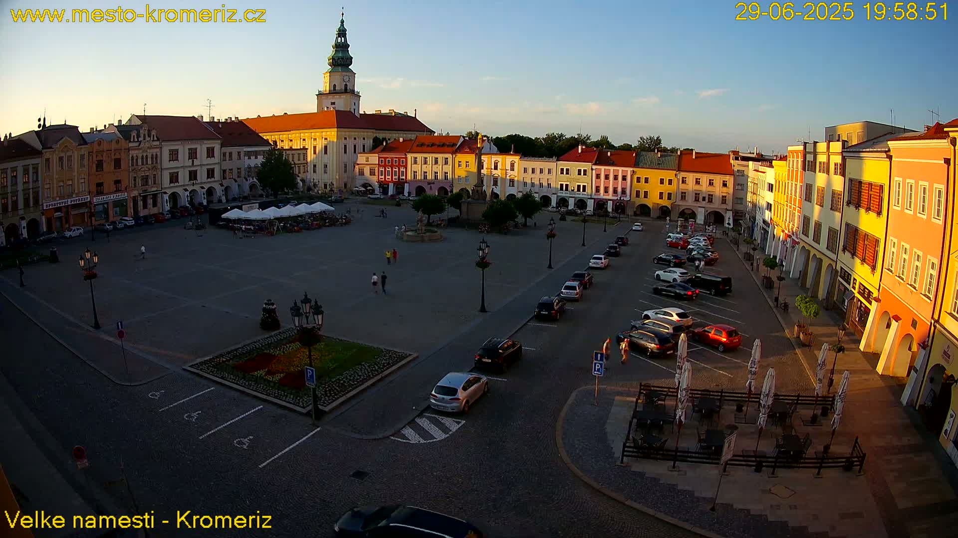 Kroměříž , (Velké náměstí ) Great Square Live Cam - Kromeriz, Zlin, Czechia