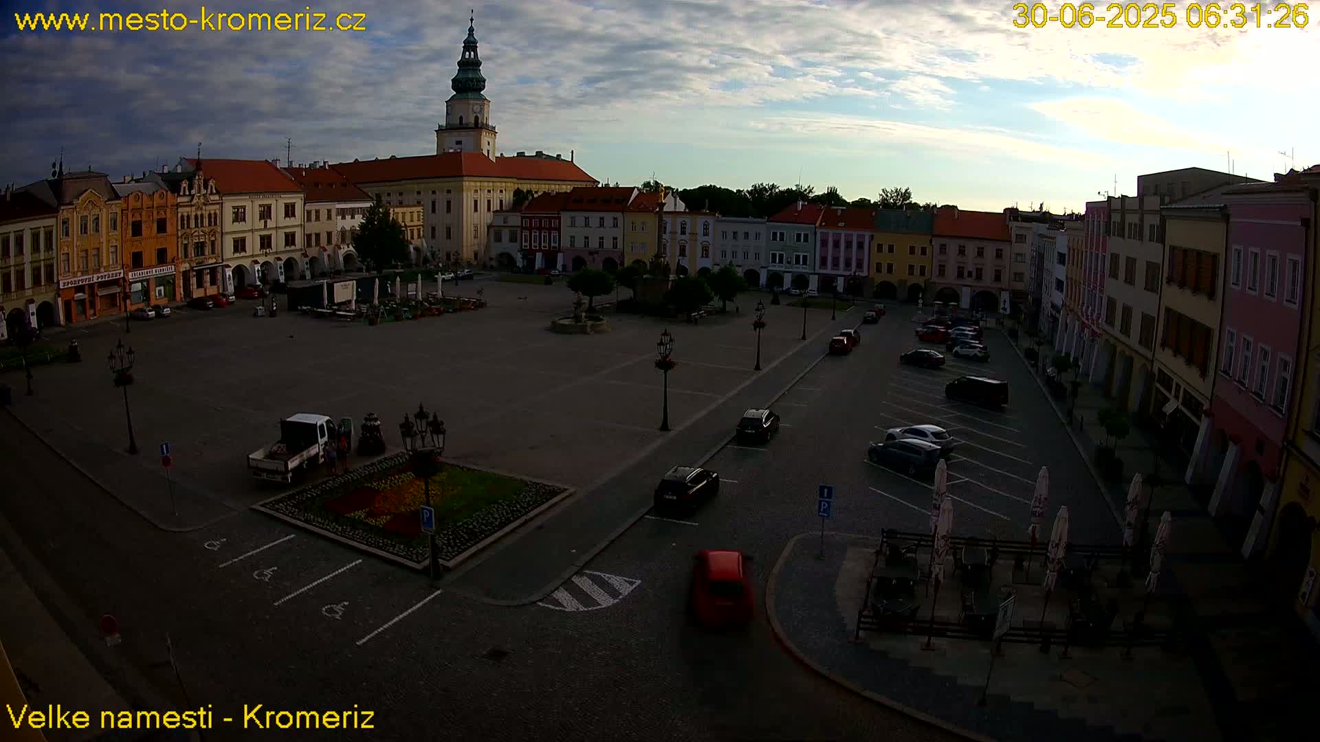 Kroměříž , (Velké náměstí ) Great Square Live Cam - Kromeriz, Zlin, Czechia
