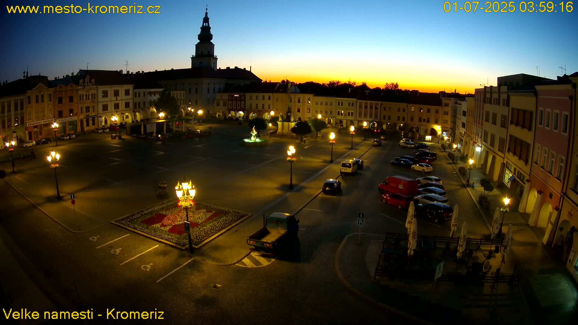 Kroměříž , (Velké náměstí ) Great Square Live Cam - Kromeriz, Zlin, Czechia