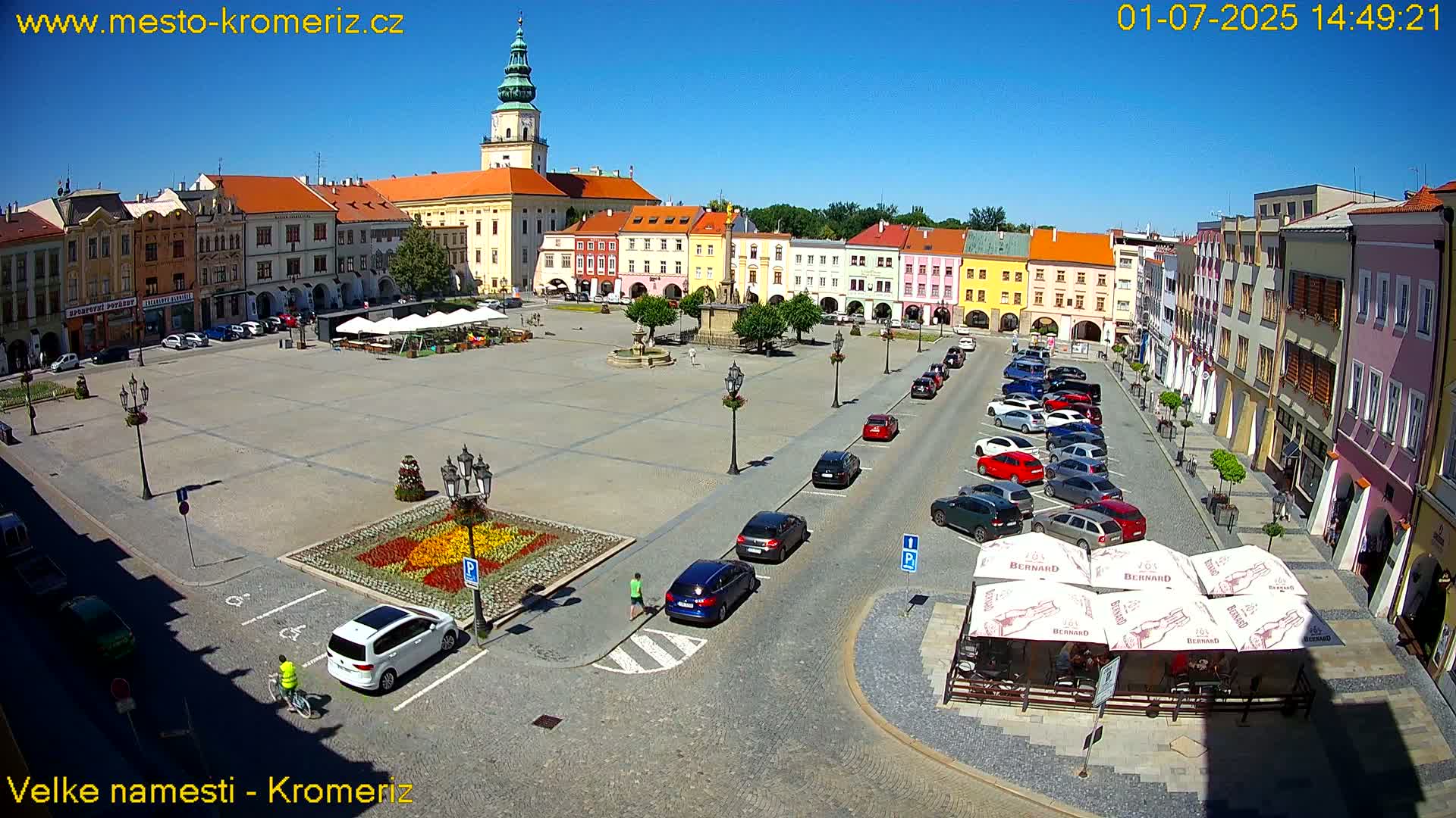 Kroměříž , (Velké náměstí ) Great Square Live Cam - Kromeriz, Zlin, Czechia