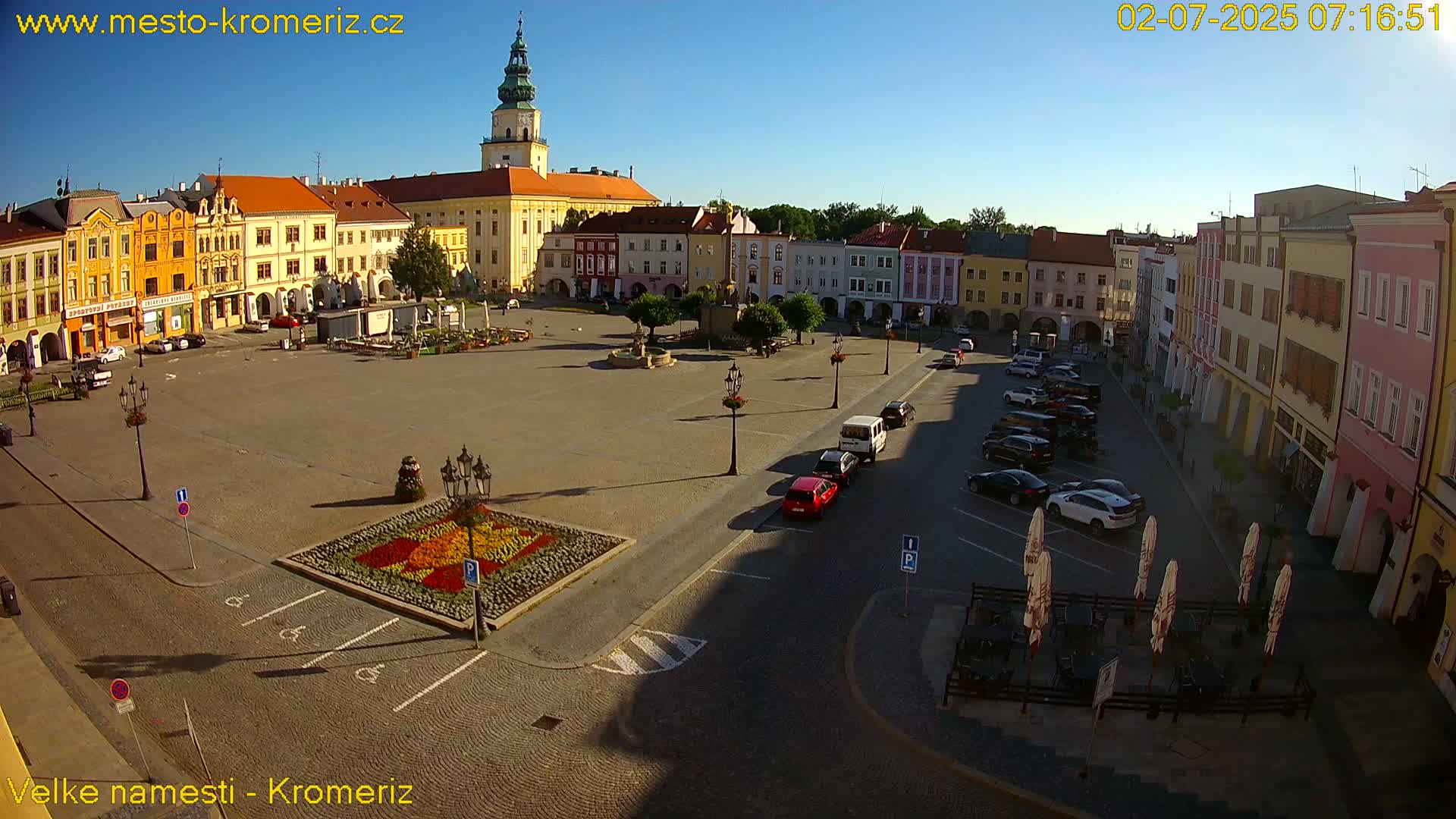 Kroměříž , (Velké náměstí ) Great Square Live Cam - Kromeriz, Zlin, Czechia