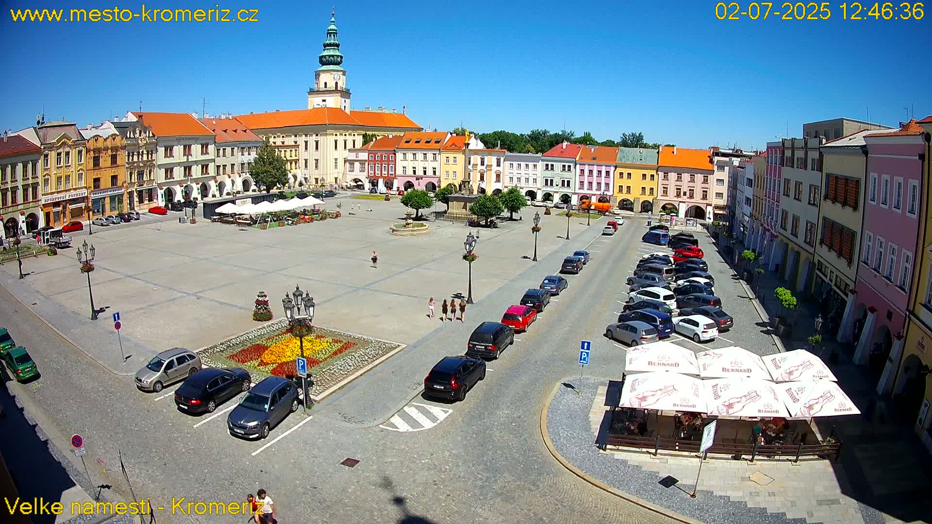 Kroměříž , (Velké náměstí ) Great Square Live Cam - Kromeriz, Zlin, Czechia
