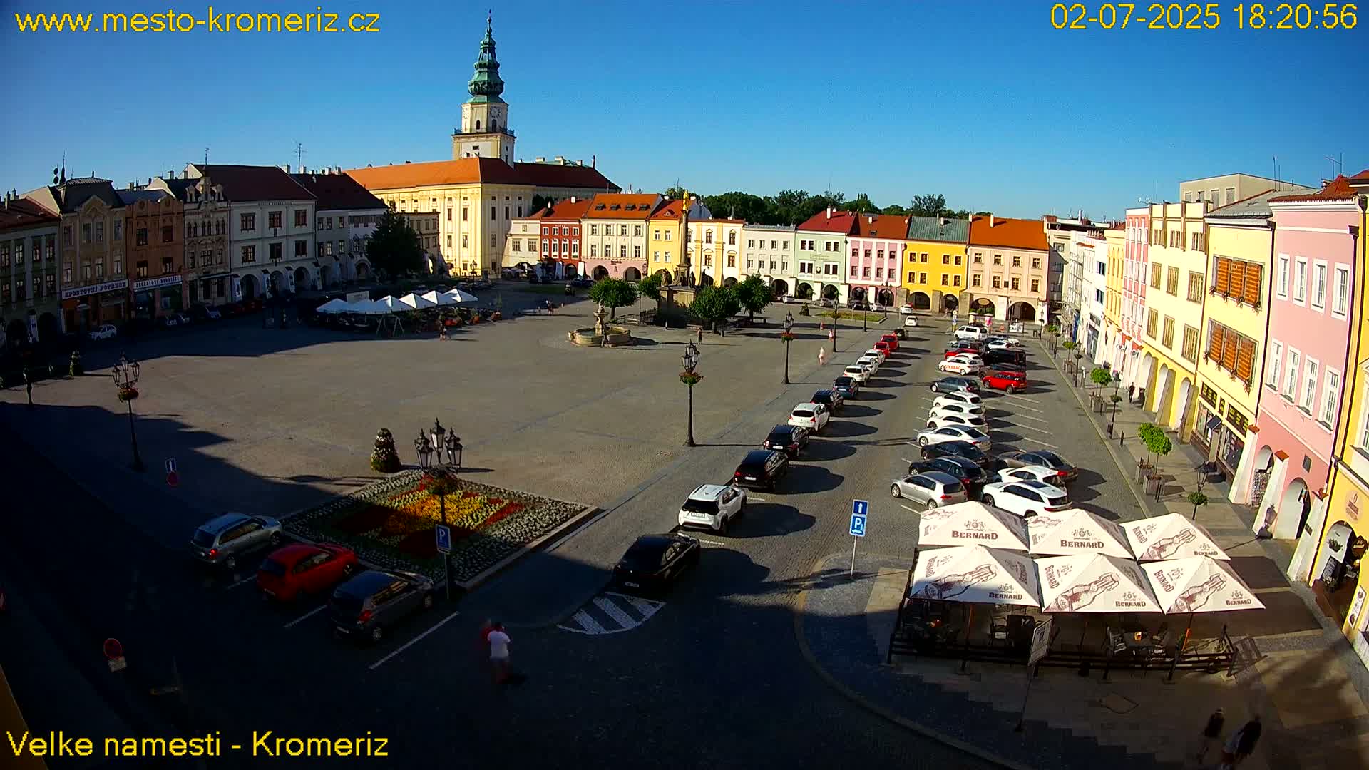 Kroměříž , (Velké náměstí ) Great Square Live Cam - Kromeriz, Zlin, Czechia