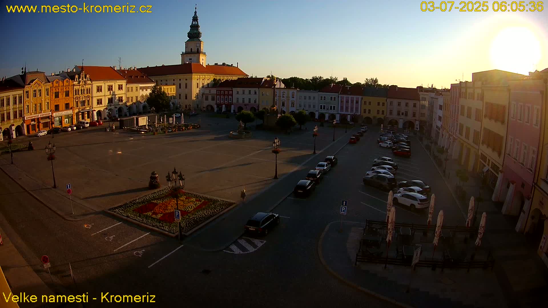 Kroměříž , (Velké náměstí ) Great Square Live Cam - Kromeriz, Zlin, Czechia