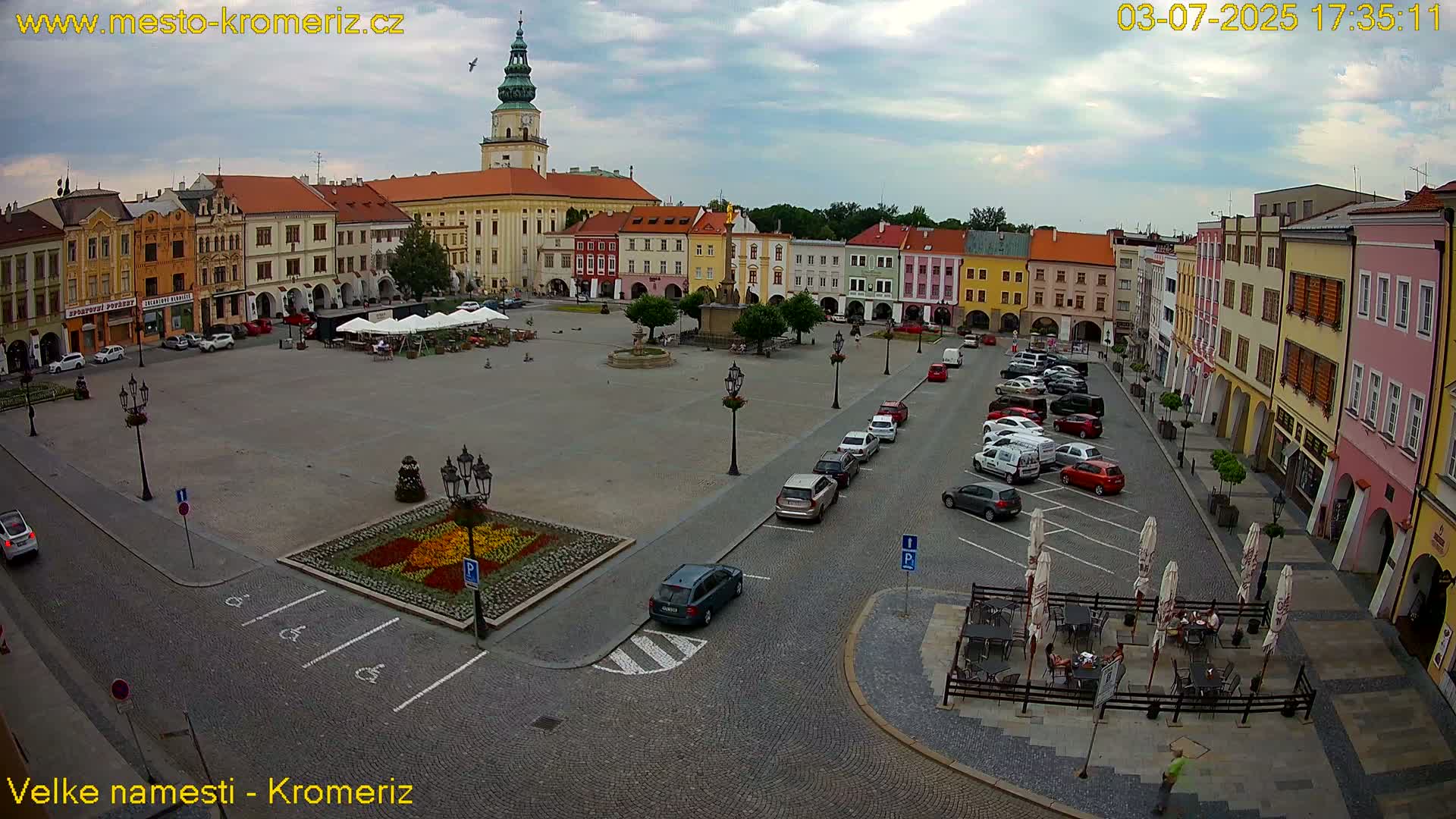 Kroměříž , (Velké náměstí ) Great Square Live Cam - Kromeriz, Zlin, Czechia