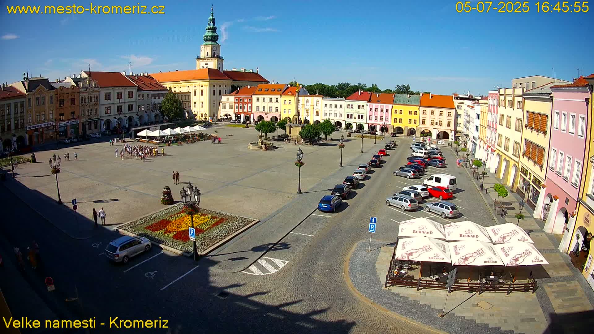 Kroměříž , (Velké náměstí ) Great Square Live Cam - Kromeriz, Zlin, Czechia