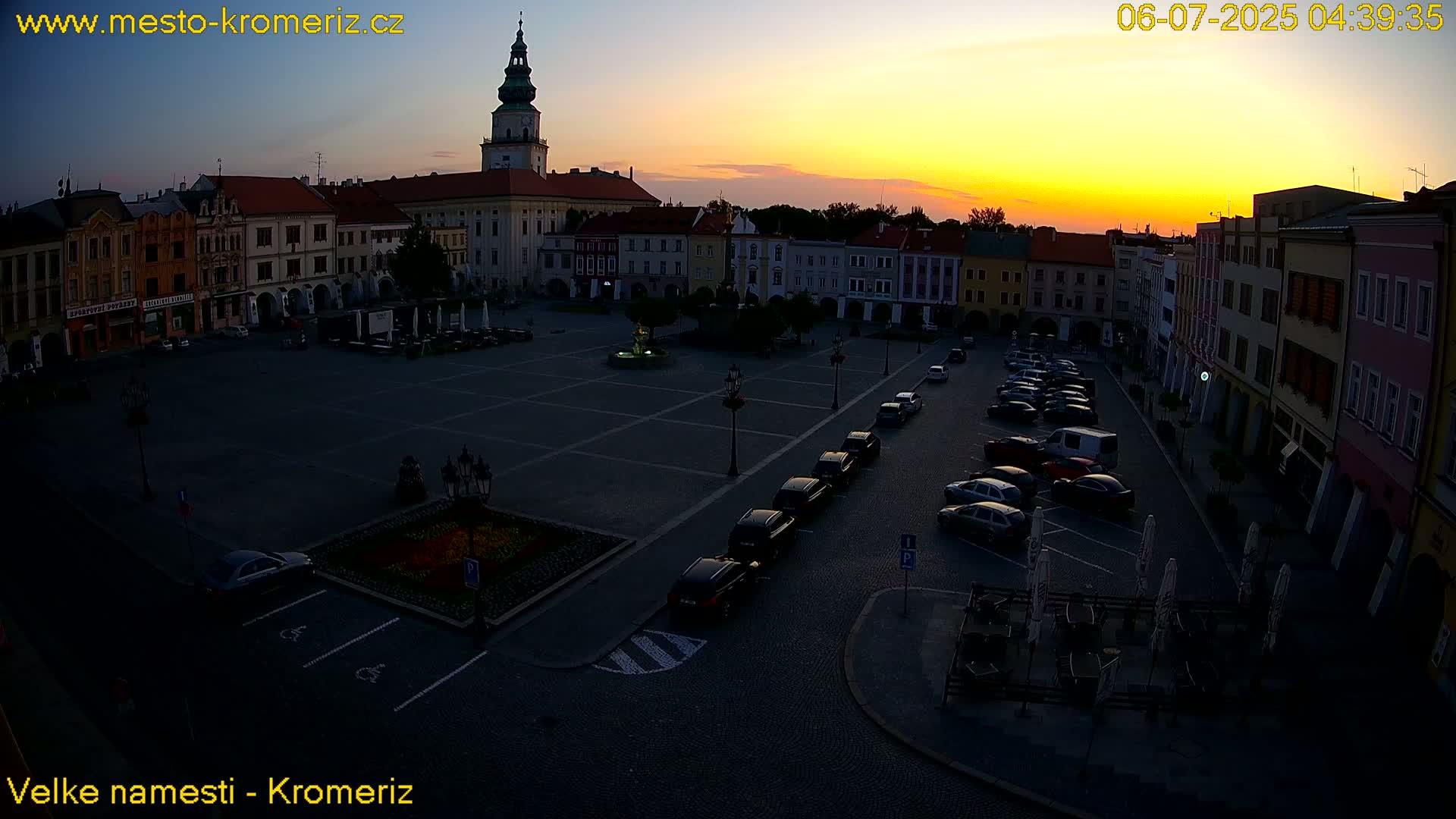 Kroměříž , (Velké náměstí ) Great Square Live Cam - Kromeriz, Zlin, Czechia