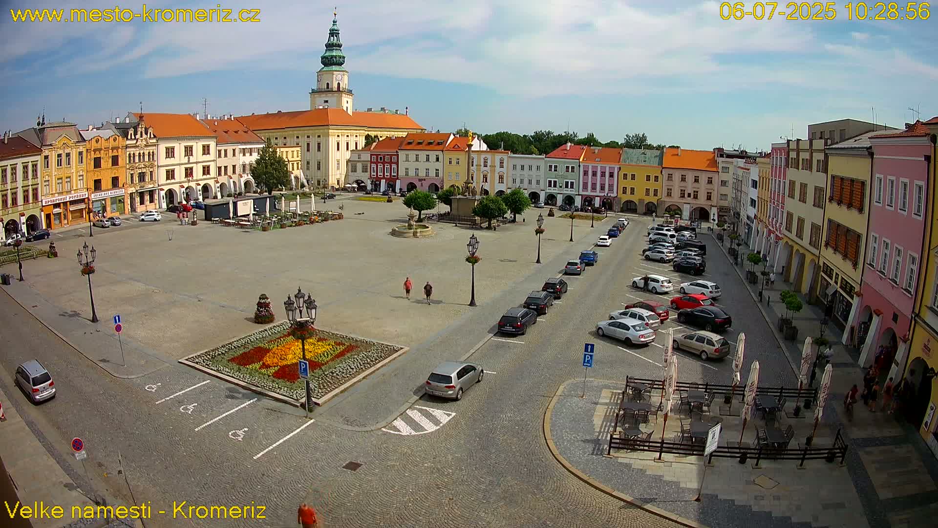 Kroměříž , (Velké náměstí ) Great Square Live Cam - Kromeriz, Zlin, Czechia