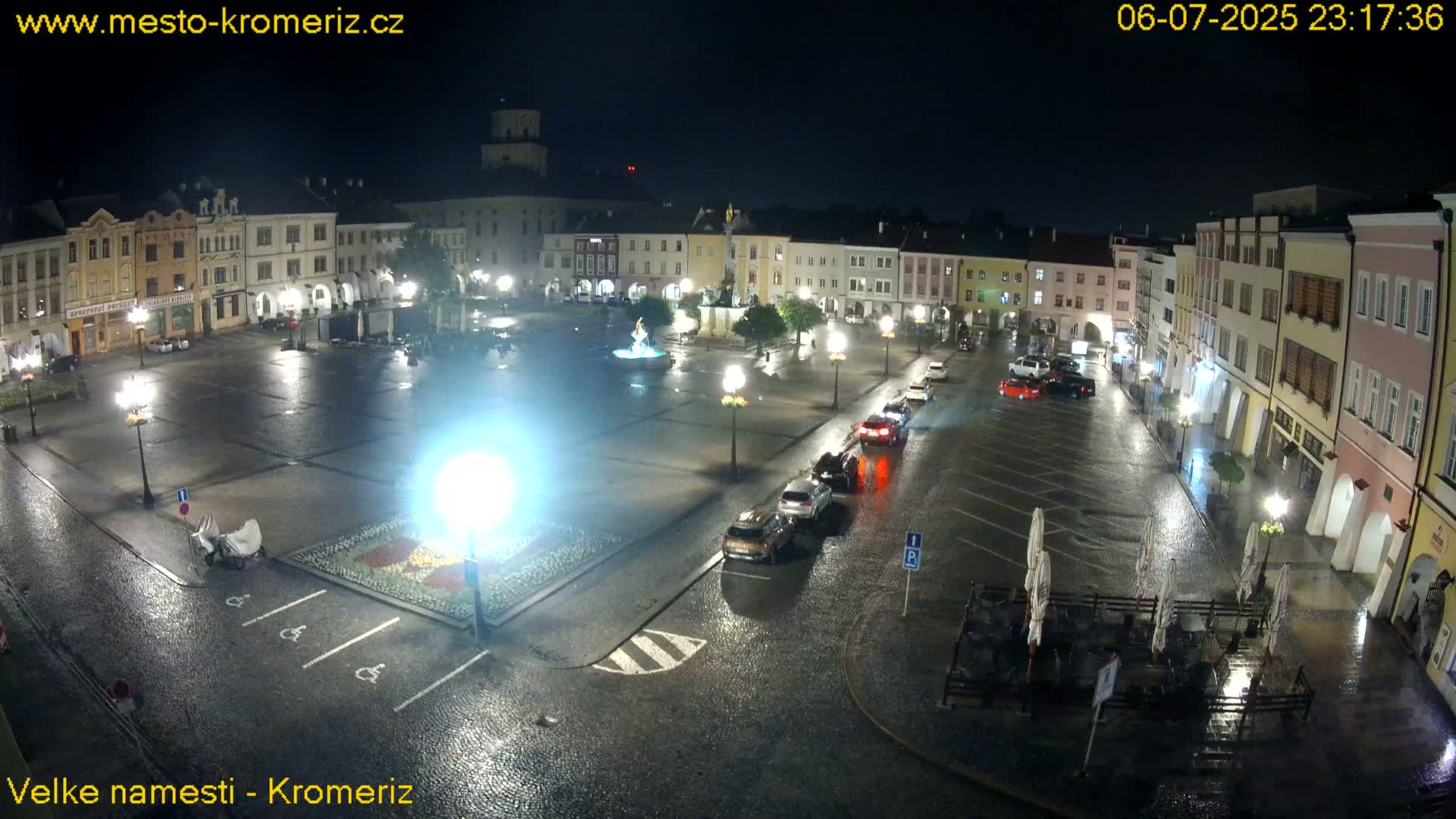 Kroměříž , (Velké náměstí ) Great Square Live Cam - Kromeriz, Zlin, Czechia