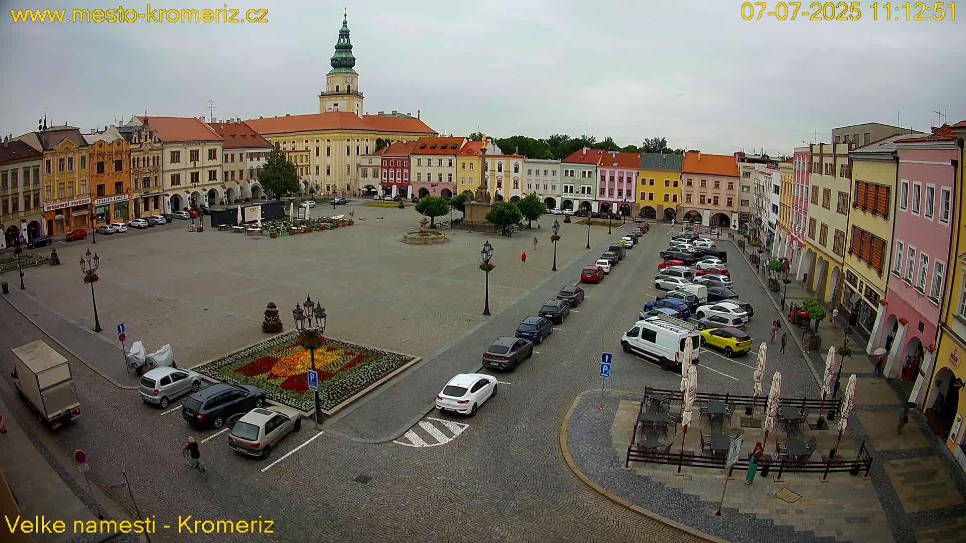 Kroměříž , (Velké náměstí ) Great Square Live Cam - Kromeriz, Zlin, Czechia