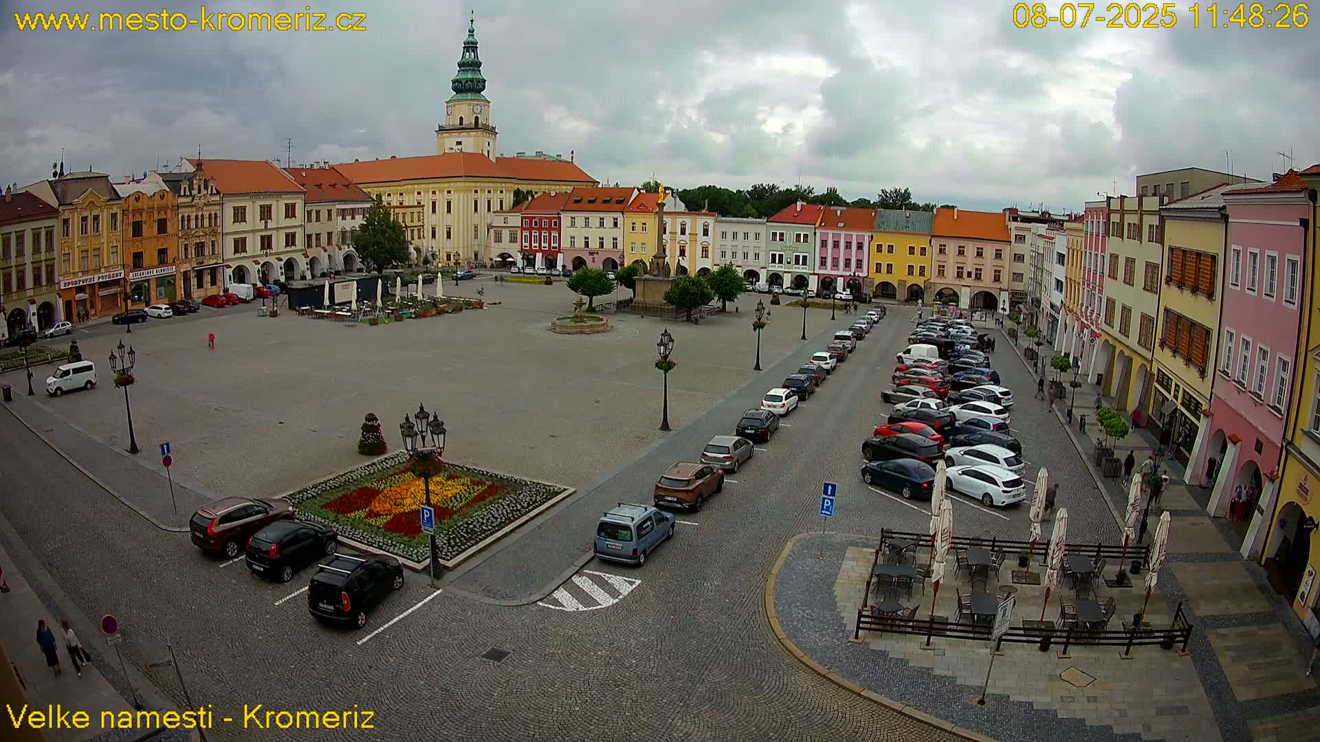 Kroměříž , (Velké náměstí ) Great Square Live Cam - Kromeriz, Zlin, Czechia