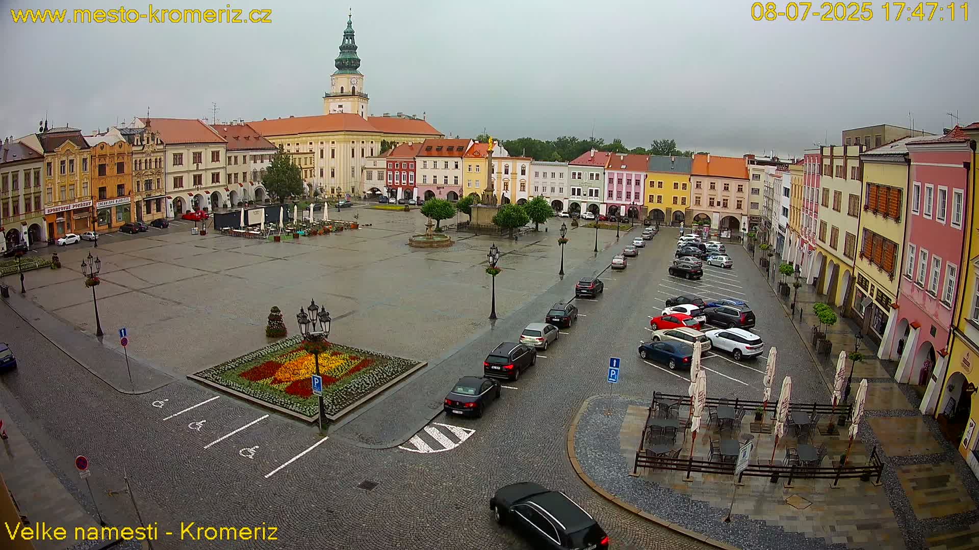 Kroměříž , (Velké náměstí ) Great Square Live Cam - Kromeriz, Zlin, Czechia
